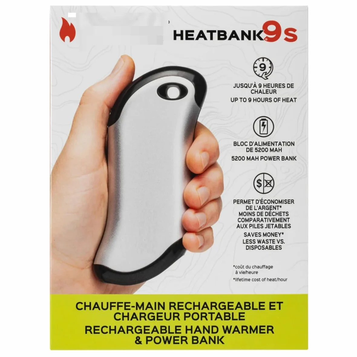 Zippoo HeatBank 9s Chauffe-mains rechargeable et batterie externe NAEM