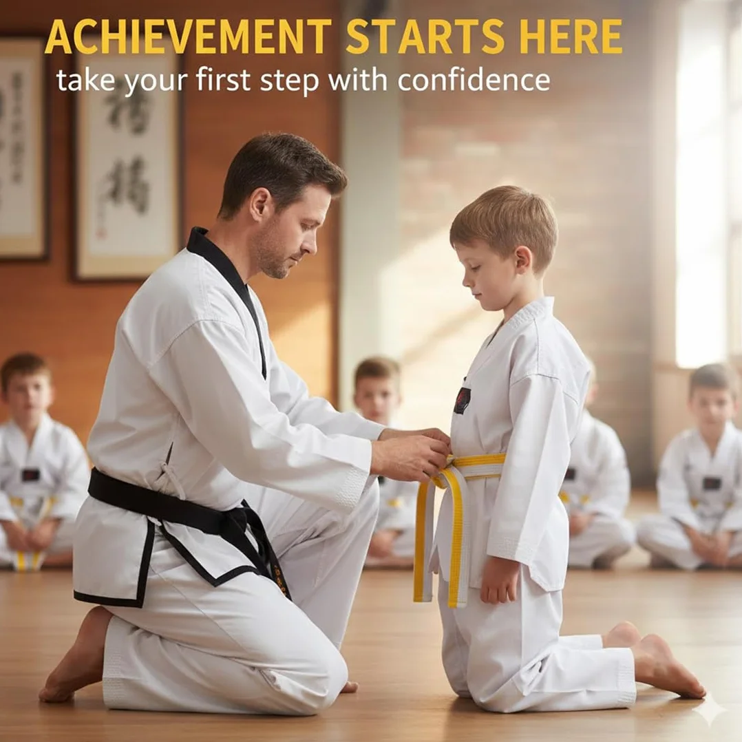 Ceintures d'Arts Martiaux Taekwondo Judo 180CM Professionnelle Accessoire Sport Combat