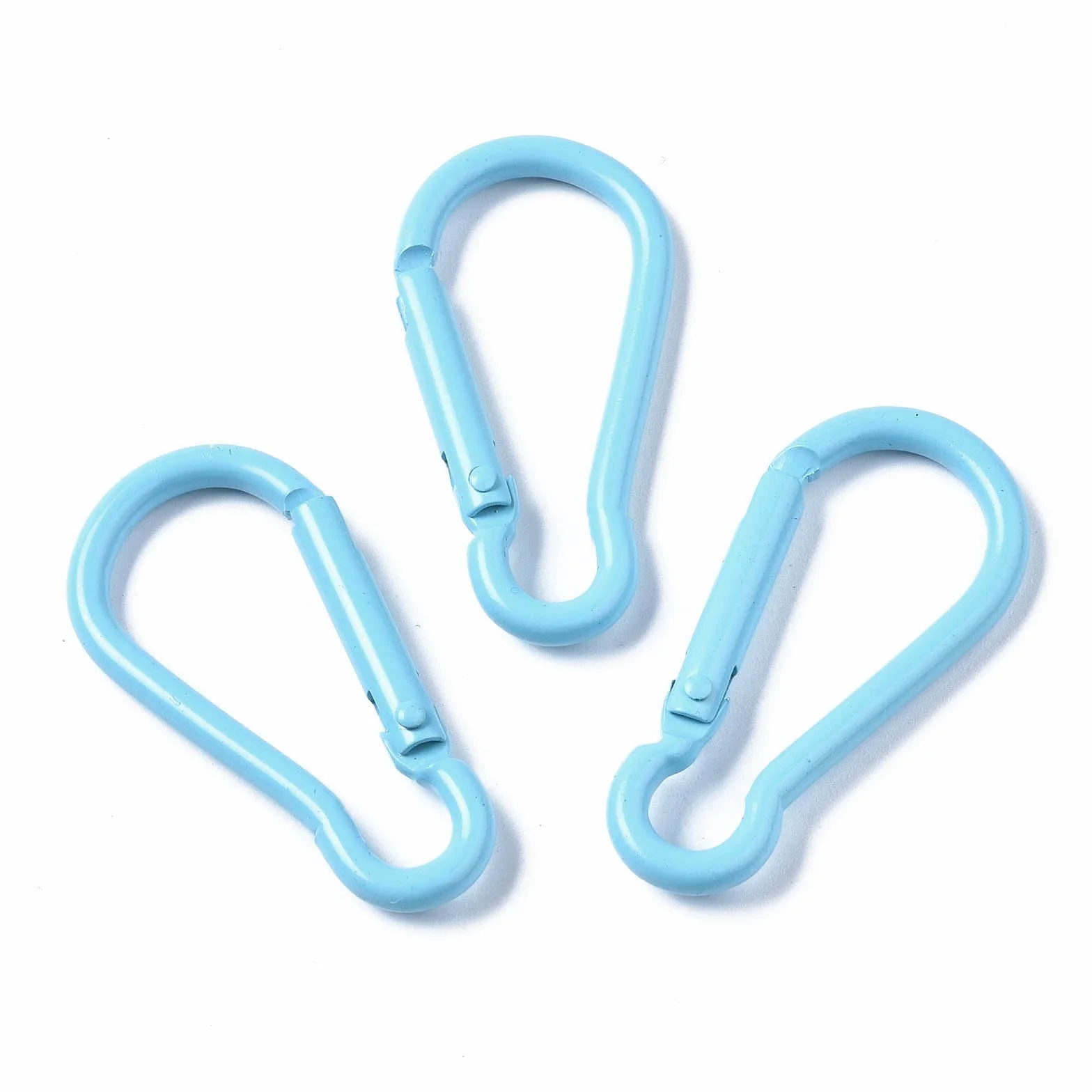 Lot de 10 mousquetons d'escalade en aluminium pour porte-clés et camping
