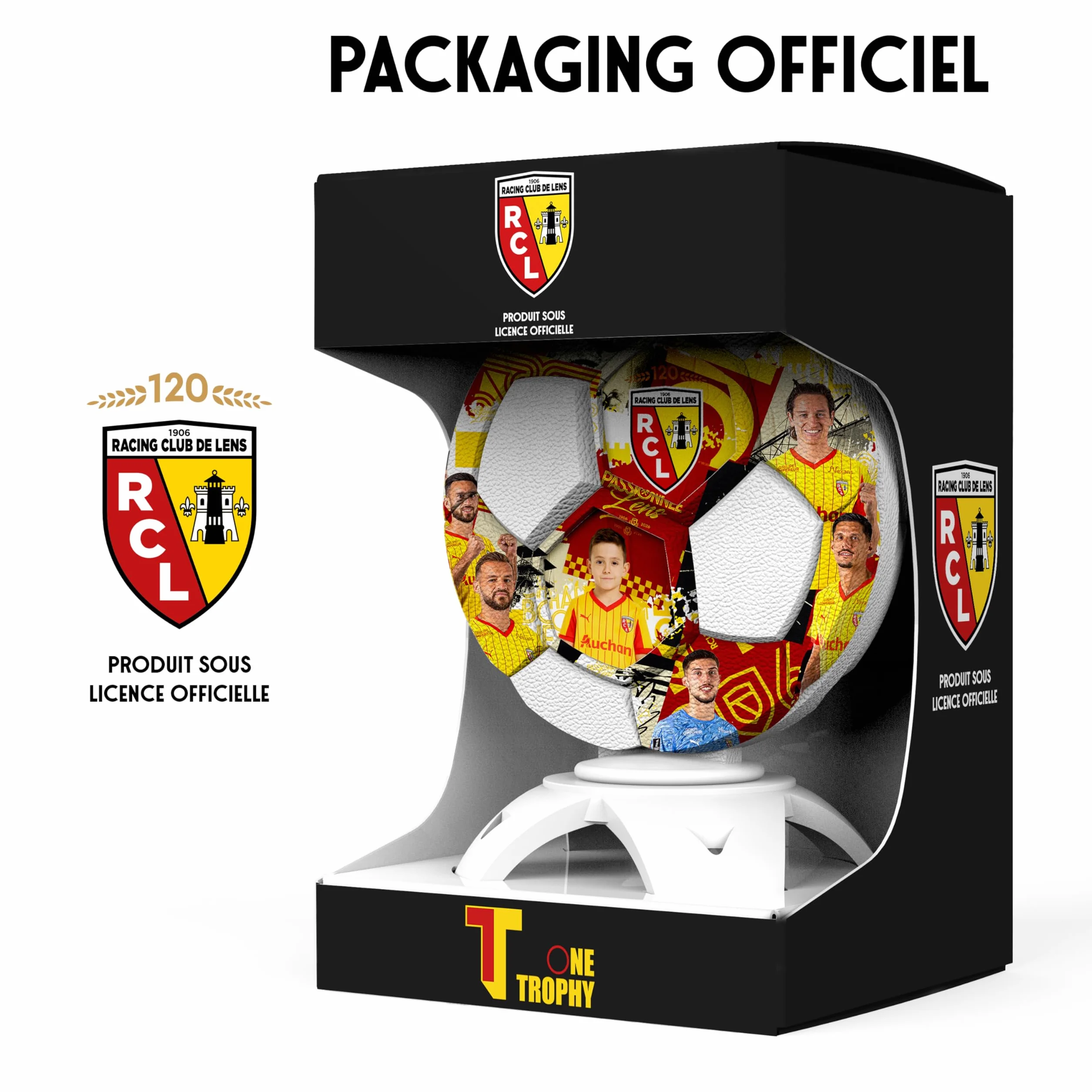 Trophée Collector RC Lens Officiel – Personnalisable avec Photo, Nom & Numéro | Objet de Collection Supporter, Cadeau Unique Made in France