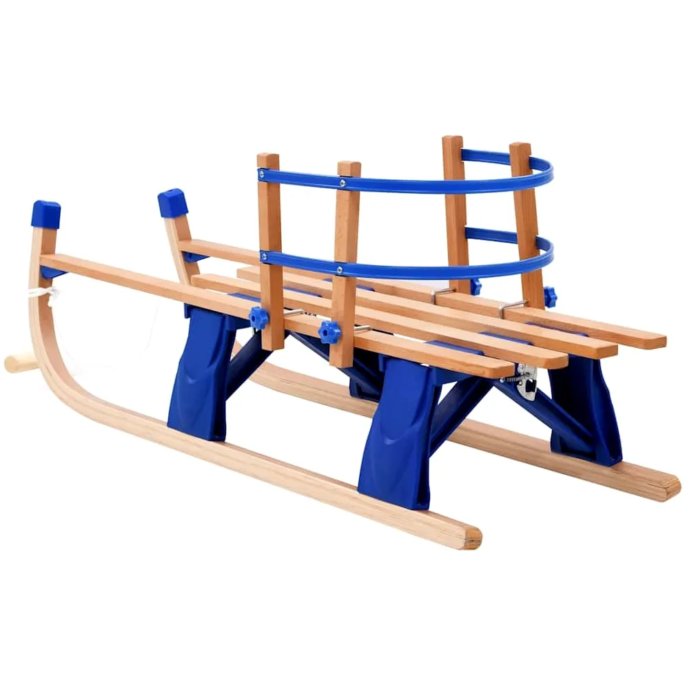 Générique Traîneau Pliable en Bois avec Dossier 119 cm,Équipements Sportifs,Loisirs de Plein air,Activités & Sports d'hiver,Traîneaux,Beige,6.9 KG,91458