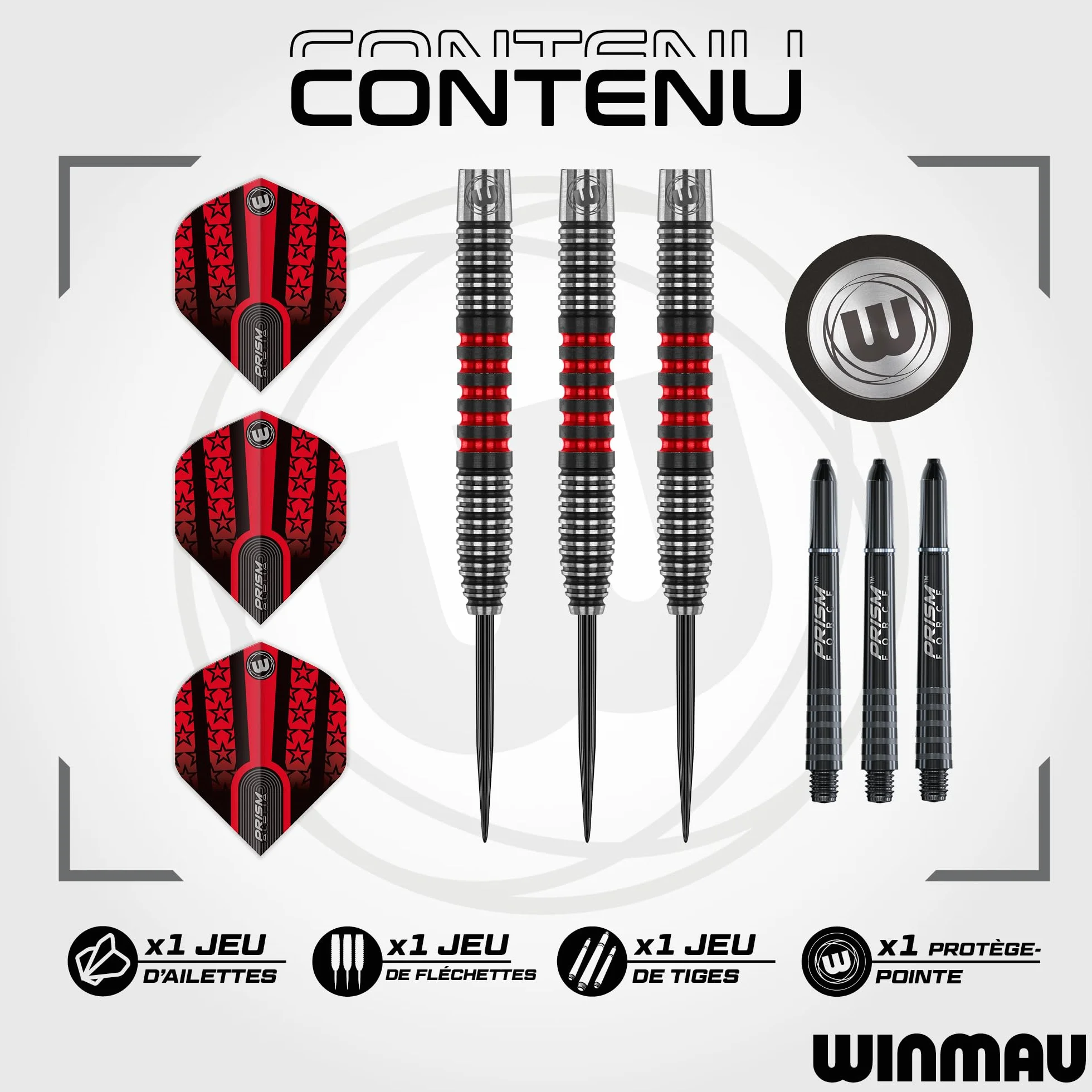 WINMAU Joe Cullen Jeu de fléchettes Professionnel 90% tungstène