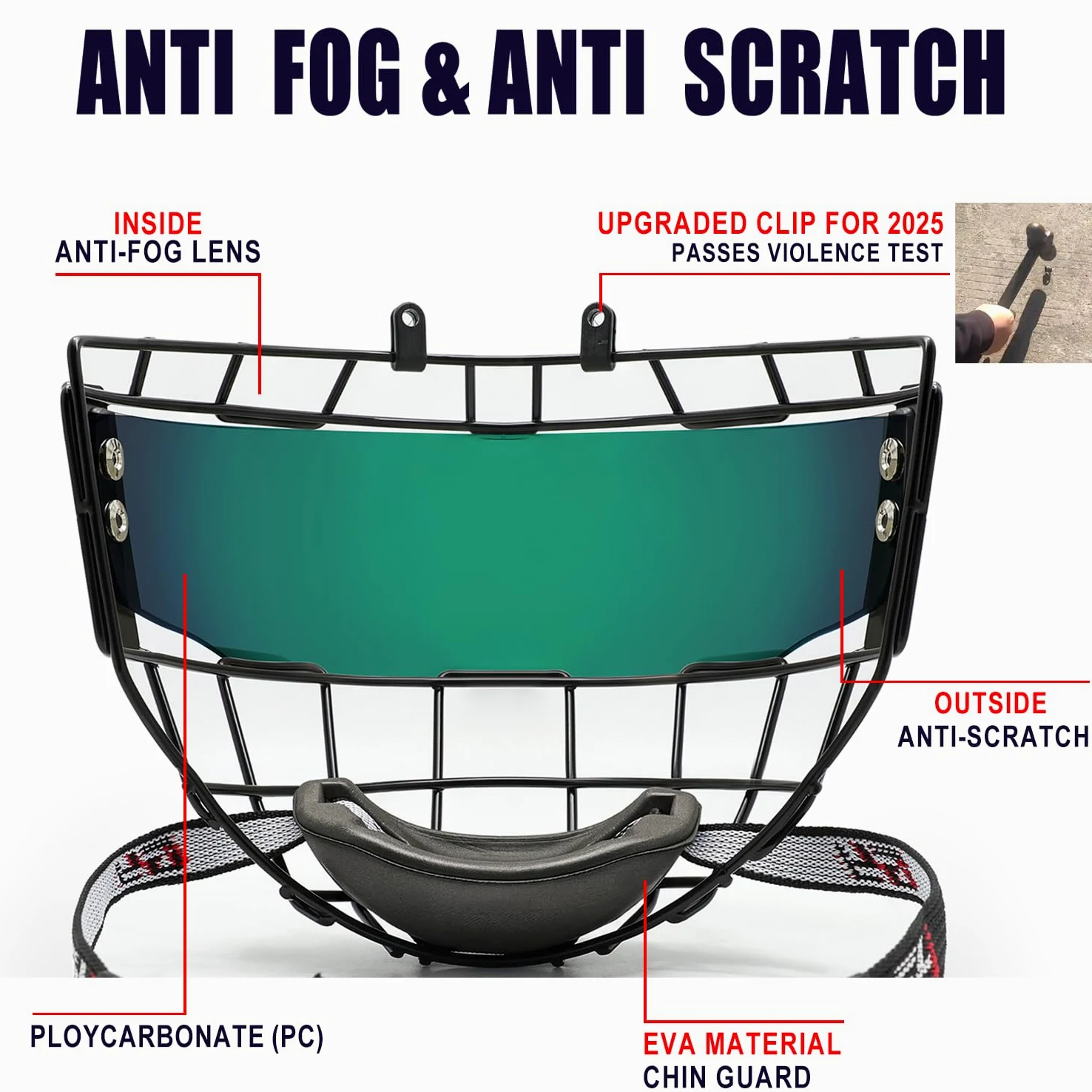 GY Combo cage de casque de hockey et protection faciale