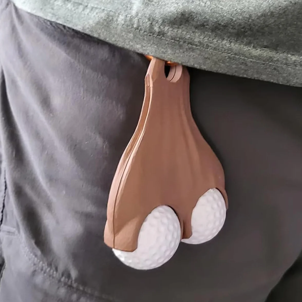 Sarini Porte-balles de Golf, Porte-balles de Golf drôle et Coquin, Distributeur de balles de Golf, Pochette de Rangement de balles de Golf Unique et Fantaisie, Sac de Rangement Portable pour balles