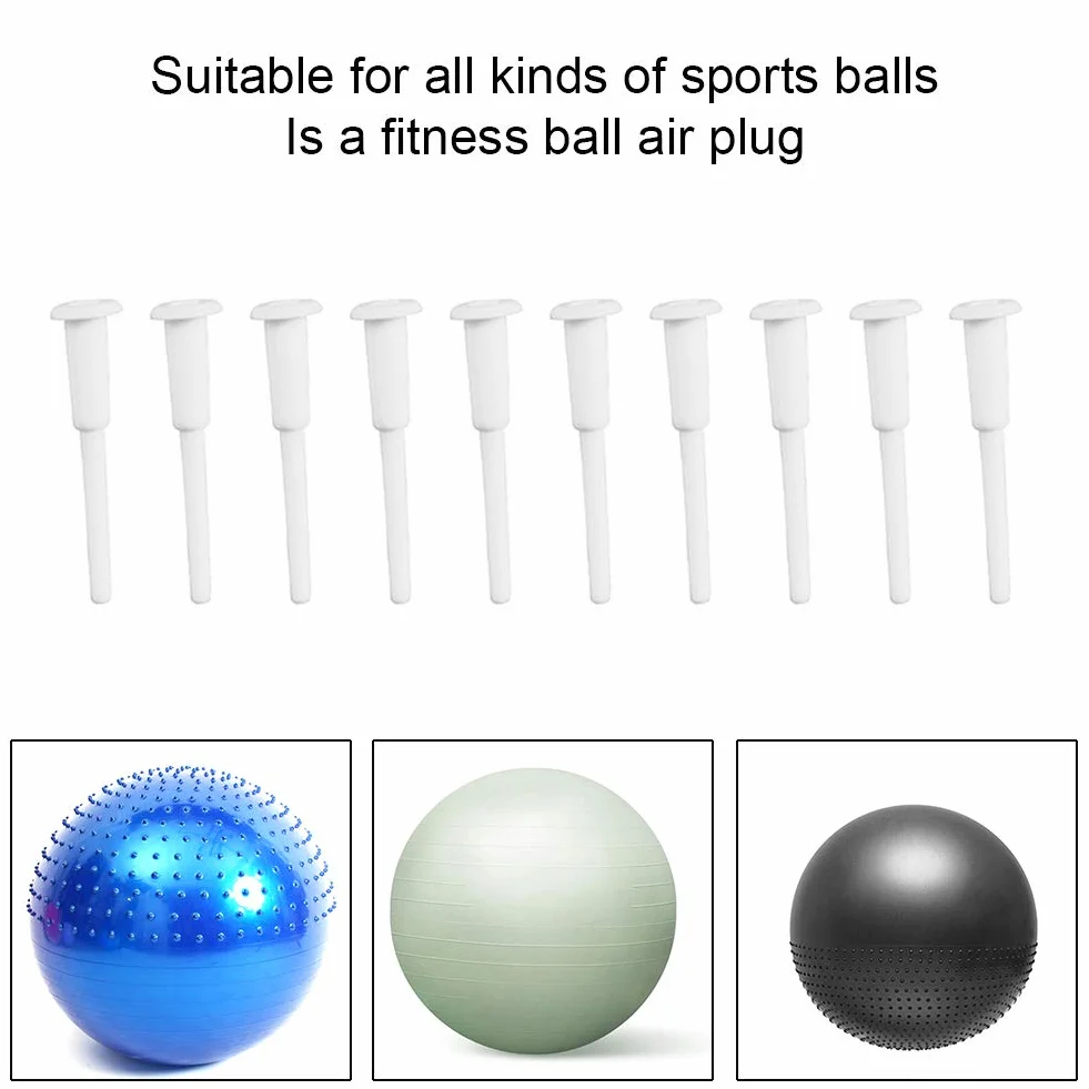 Kit de Remplacement pour Ballon de Yoga Gonflable - Bouchons d'Air pour Balle de Fitness (Blanc)