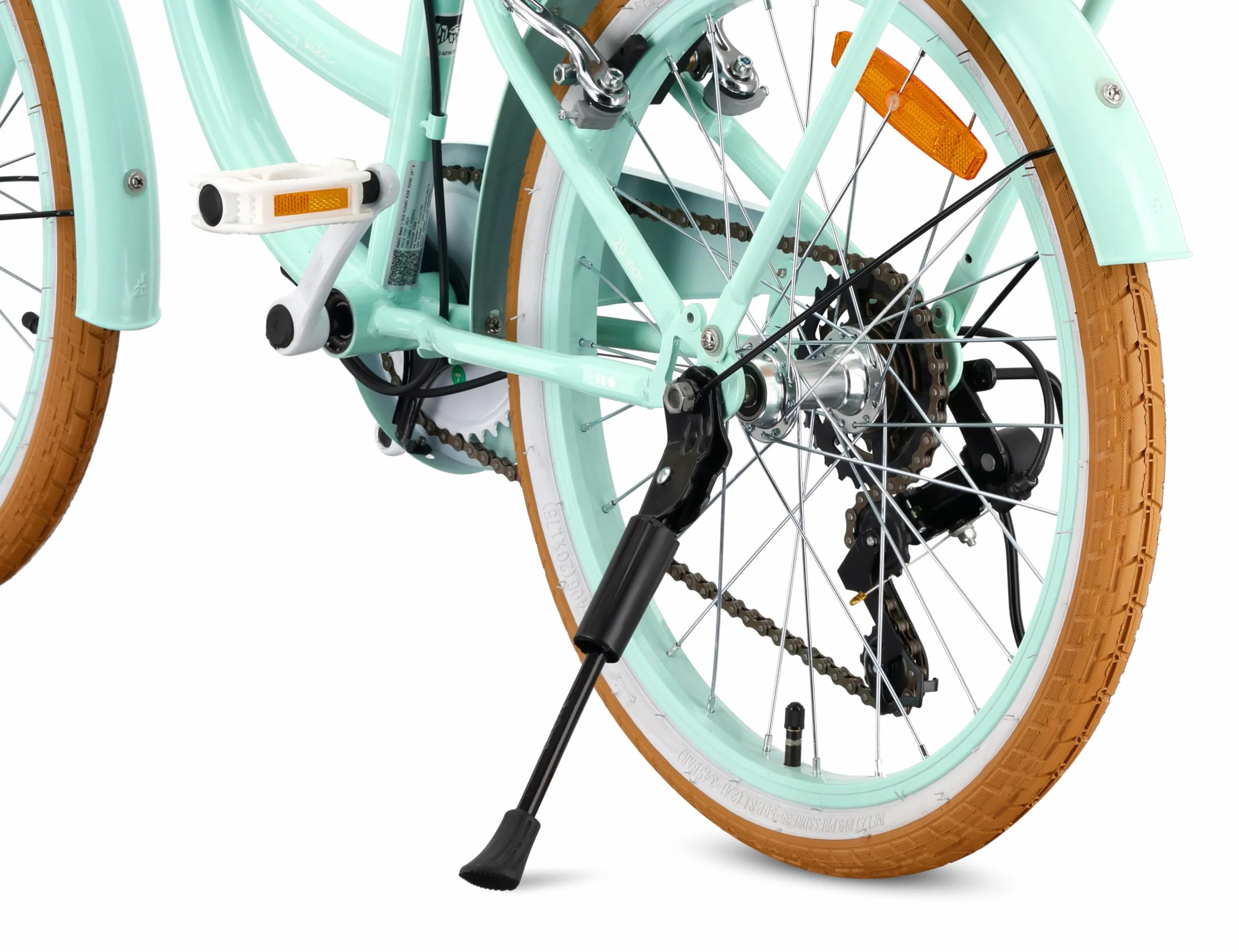 Sun Baby Flower Bike Retro Vélo pour Fille - Cadre en Acier, Freins V-Brake, Garde-Boue
