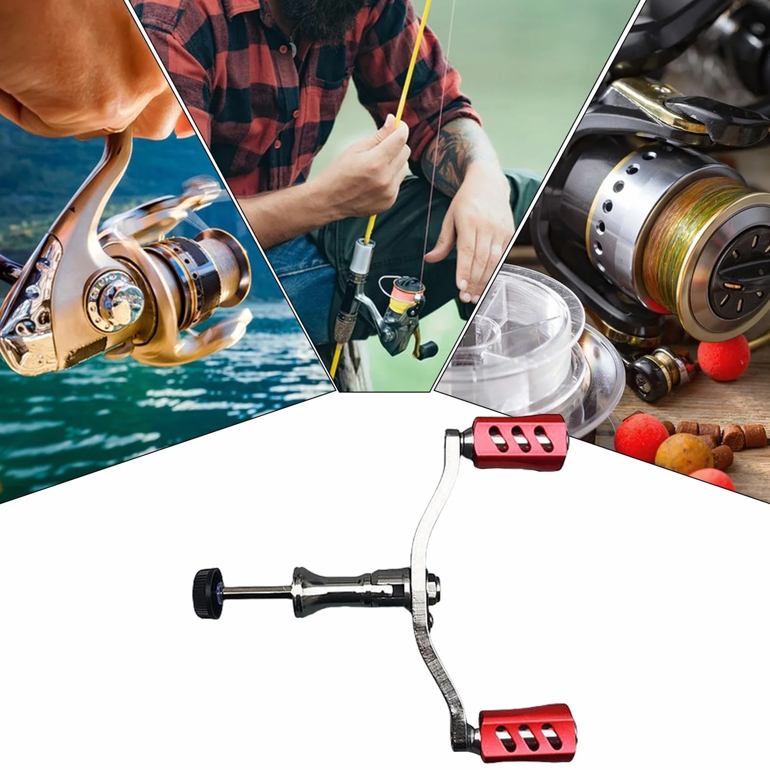 Poignée de rechange de moulinet de pêche à double bascule