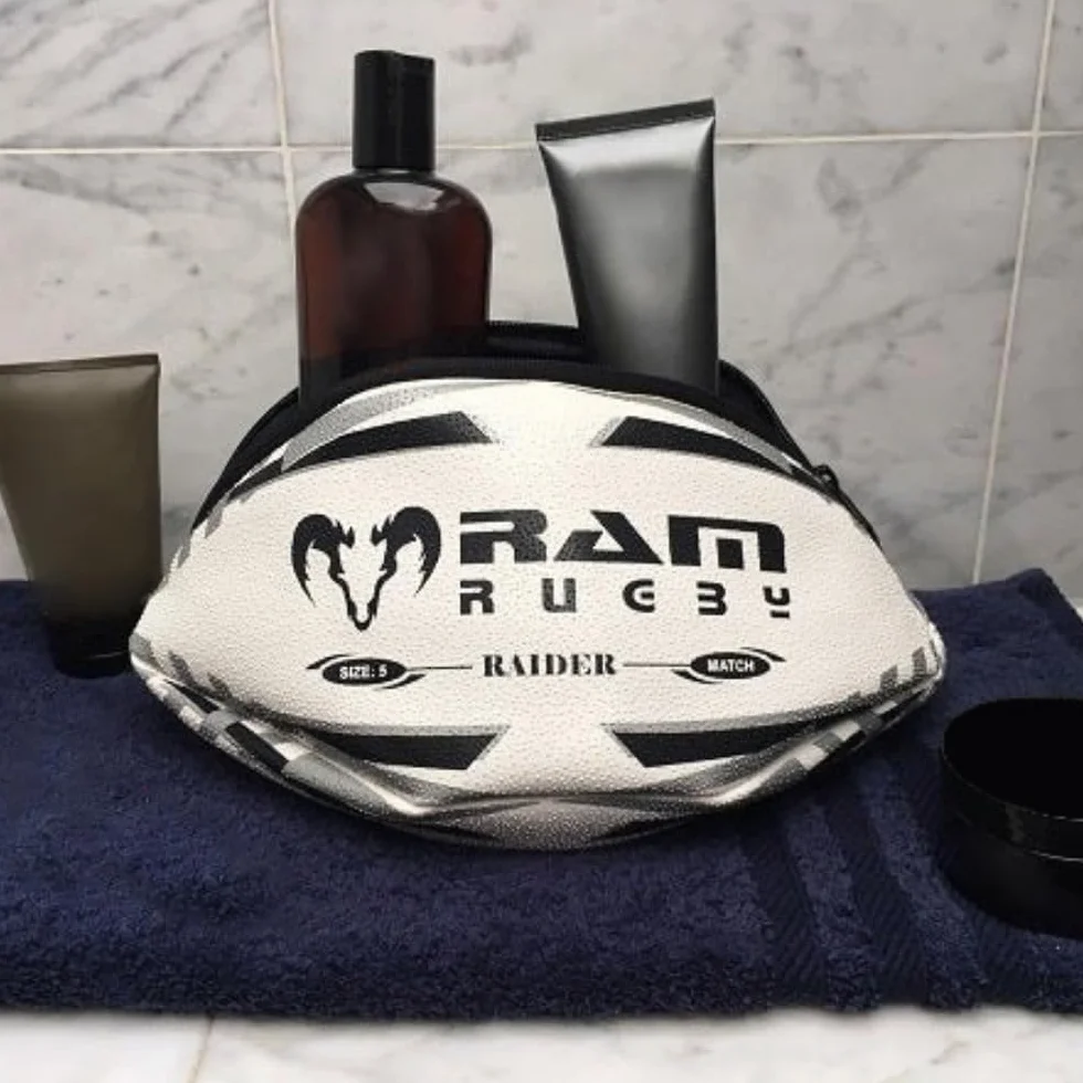 Trousse de toilette Ballon de rugby bleu marine