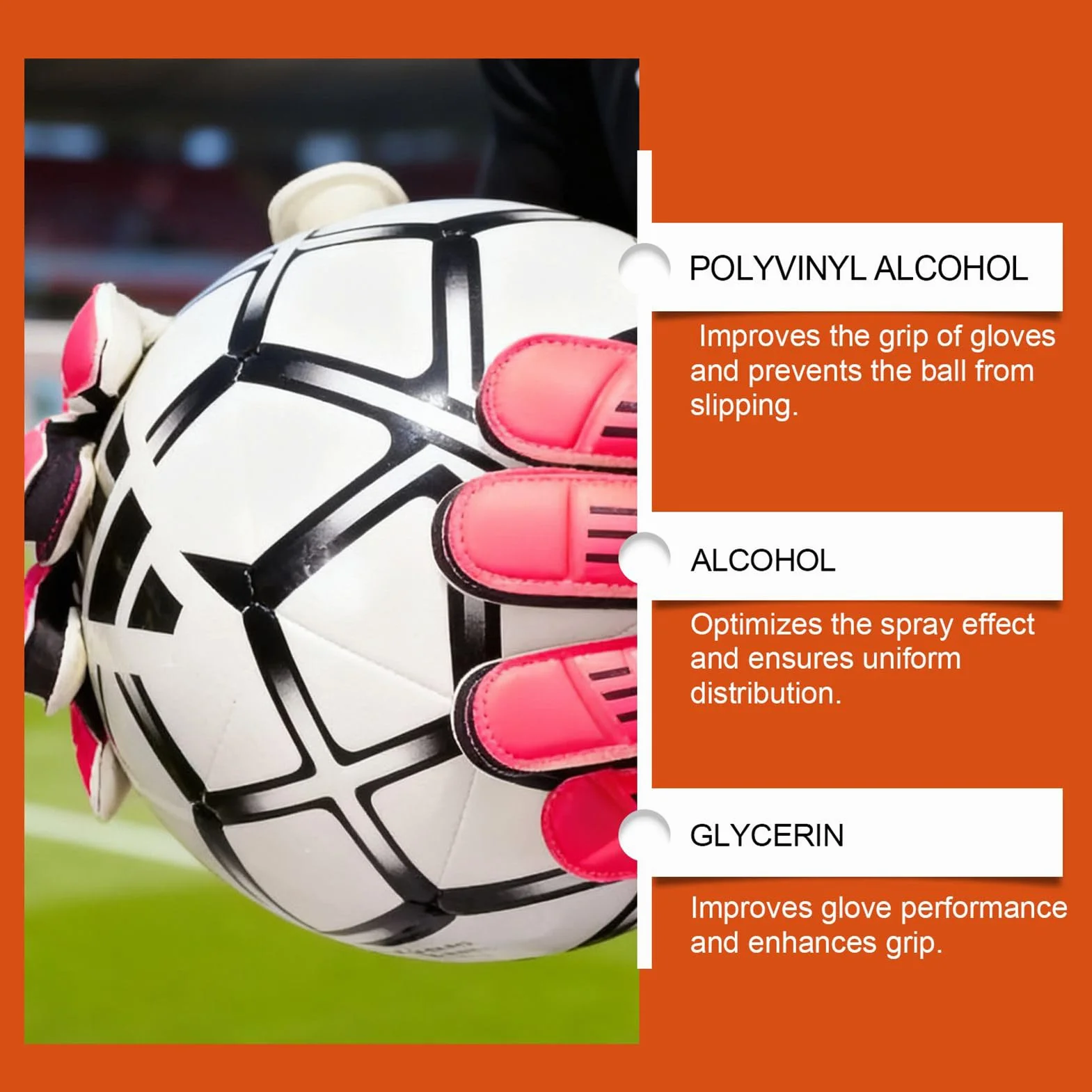 Spray Adhérent pour Gants de Football - 100ml, Antidérapant, Séchage Rapide