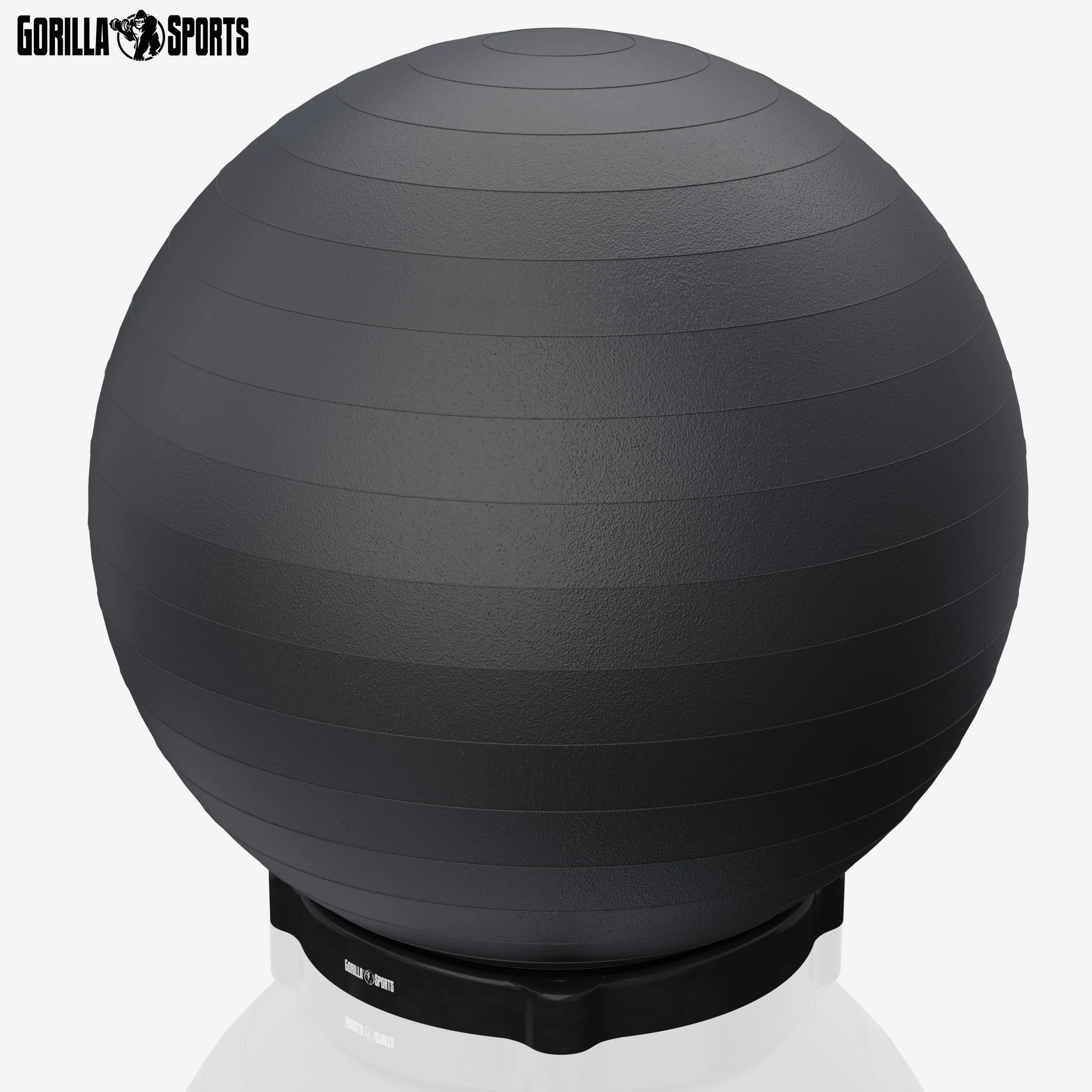 Gorilla Sports Support de stabilité pour Ballon de Fitness 55-75 cm
