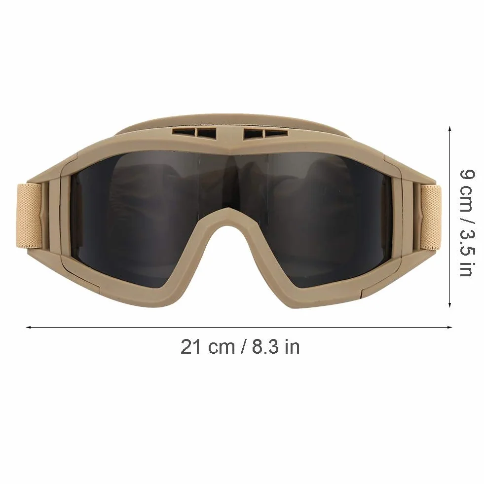 Tactics Goggles Airsoft Paintball Ski Anti-Dust Anti-Fog Eye Protection Military Glasses