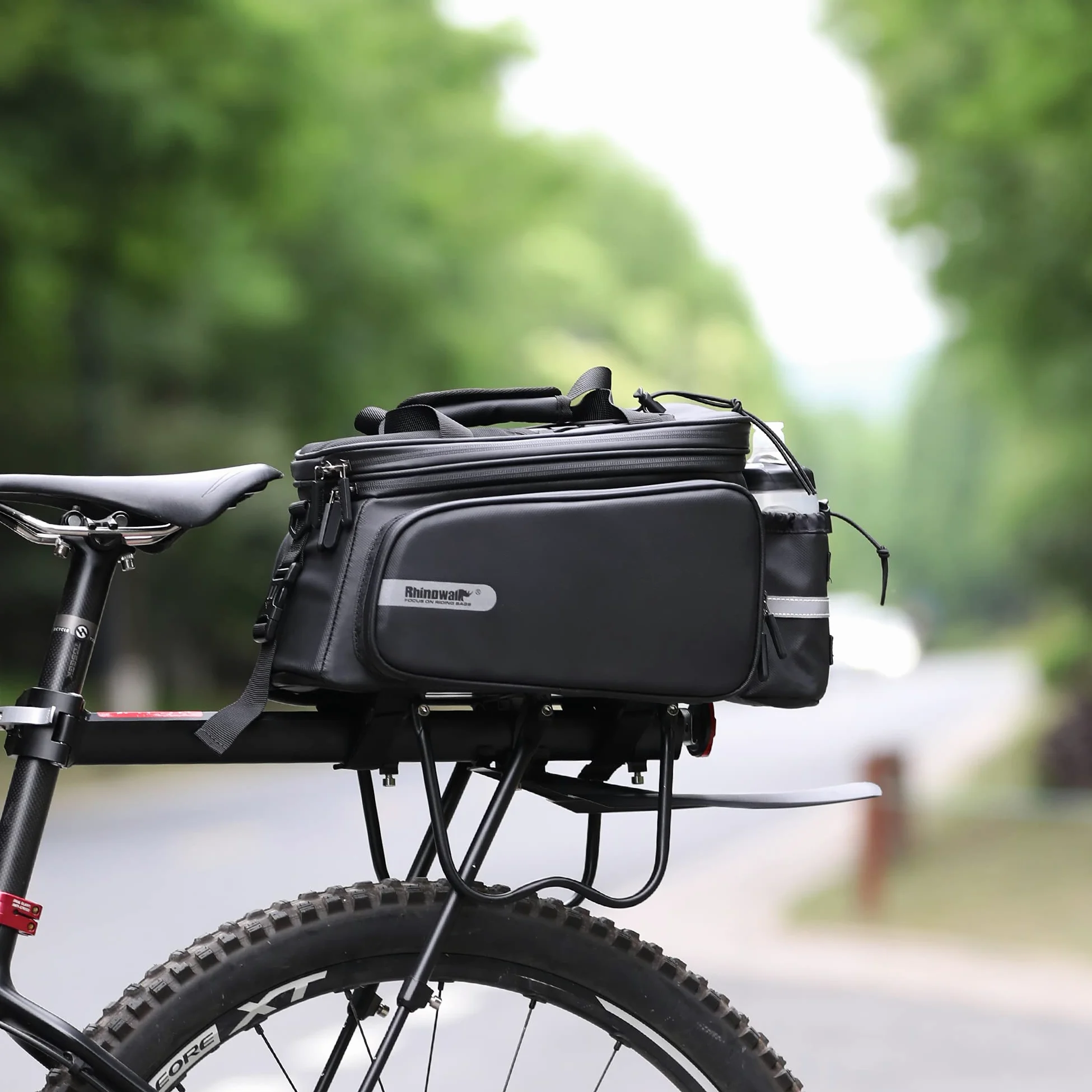 BAIGIO Sacoche Velo Porte Bagage Arriere Étanche 10-30L Grande Capacité Sacoche Vélo Arriere 3 en 1 avec Housse de Pluie pour Vélo/VTT
