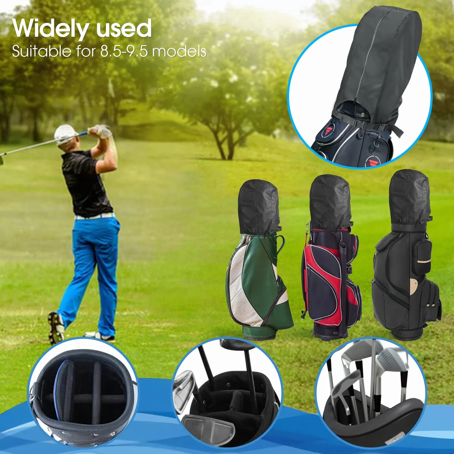 Housse de Pluie pour Sac de Golf – Housse de Sac de Golf imperméable Durable pour Homme et Femme – Sac de Golf et Chariot de Transport