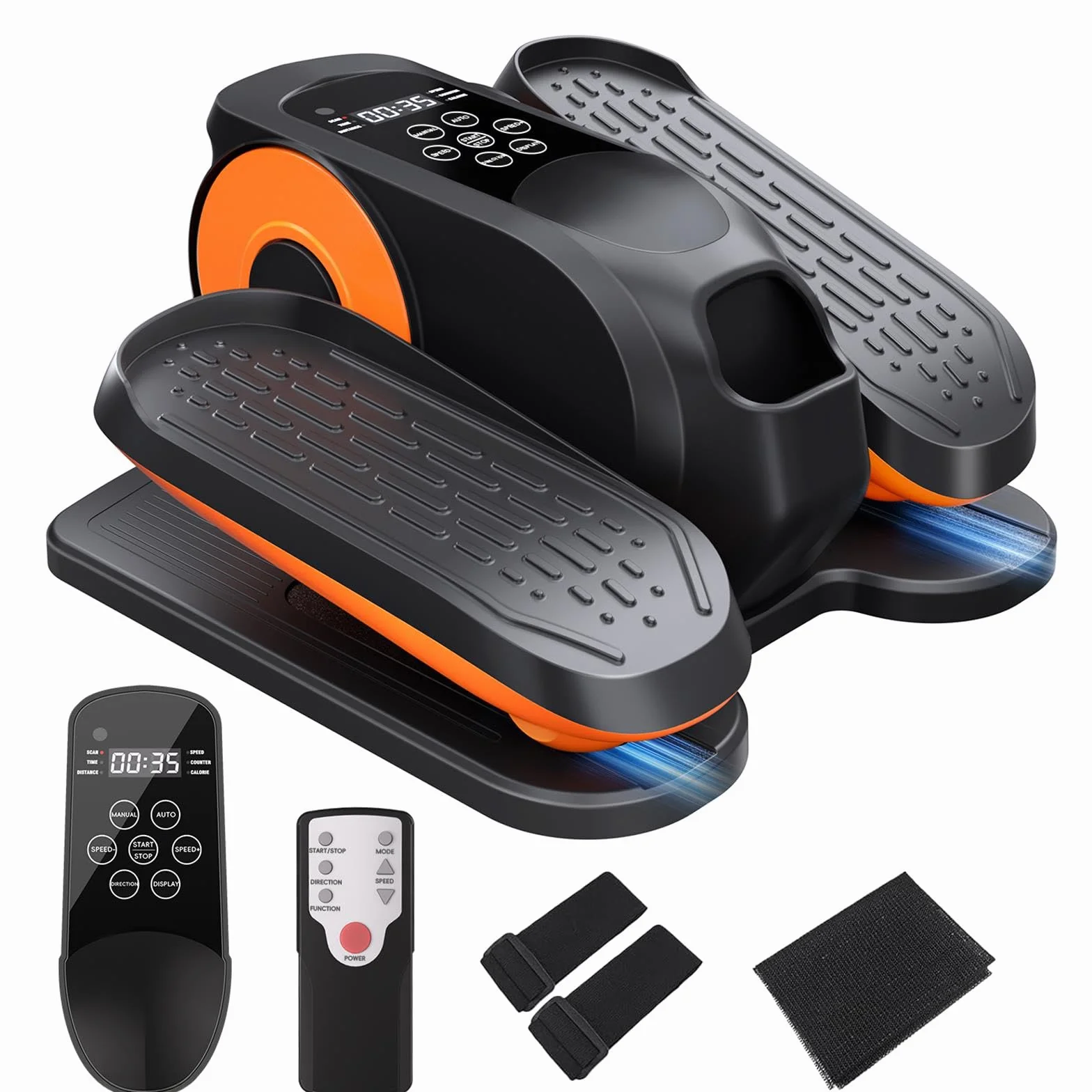 Morelax Vélo Elliptique de Bureau Silencieux Portable 12 Vitesses avec Télécommande et Écran