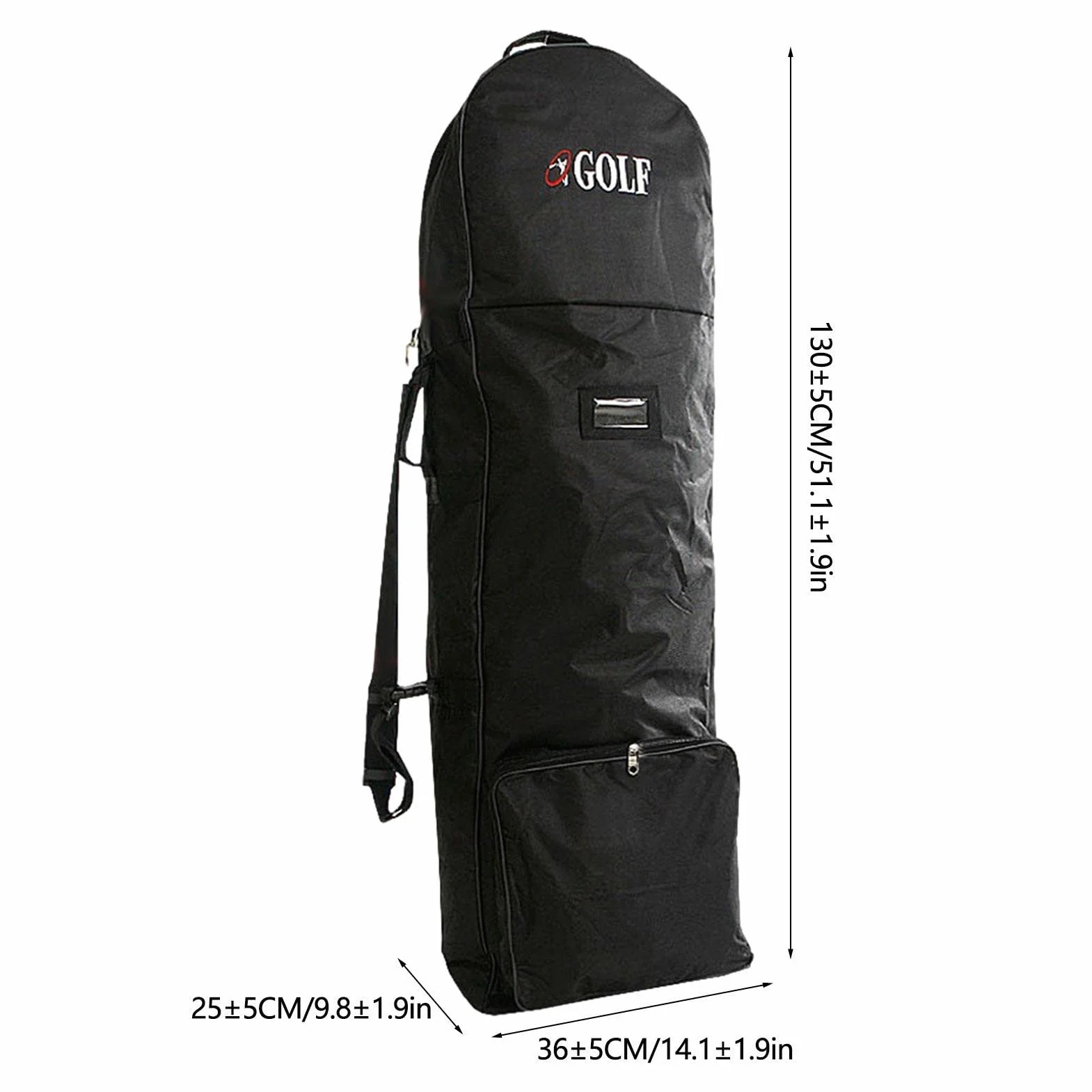 Sac de Voyage pour Club de Golf Polyester 600D avec Roulettes et Sangle Réglable