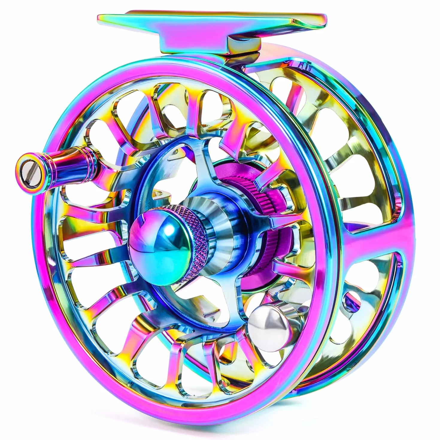 Sougayilang Moulinet de pêche à la mouche ultraléger, corps en alliage d'aluminium usiné CNC, taille 5/6,7/8