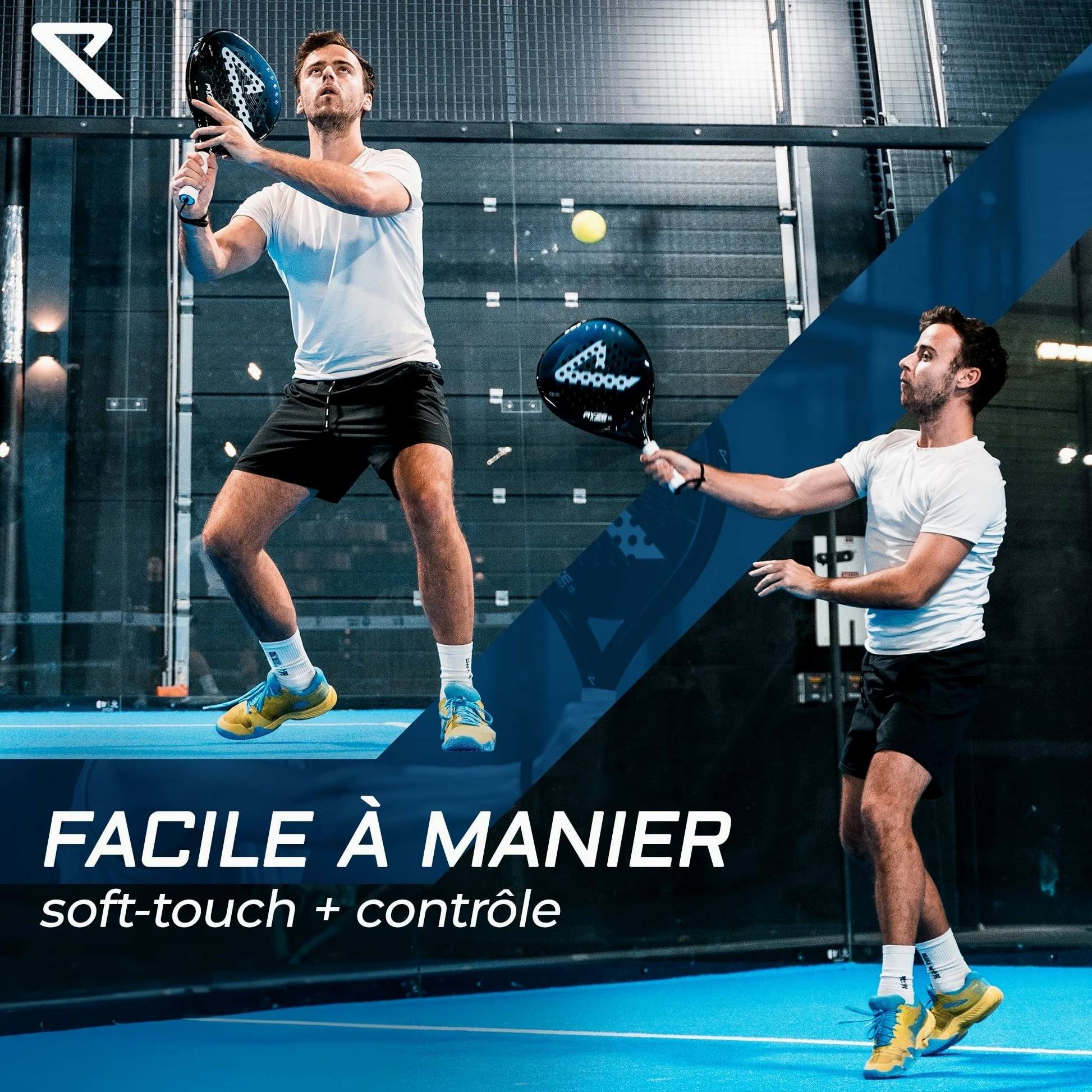 RYZE Chimera Raquette de Padel - Carbone & Fibre de Verre - Contrôle + Précision Maximum - Padel Raquette avec EVA-15 Flex - Structure Légère 360g - Paddle Raquette pour Homme et Femme - Étui Inclus