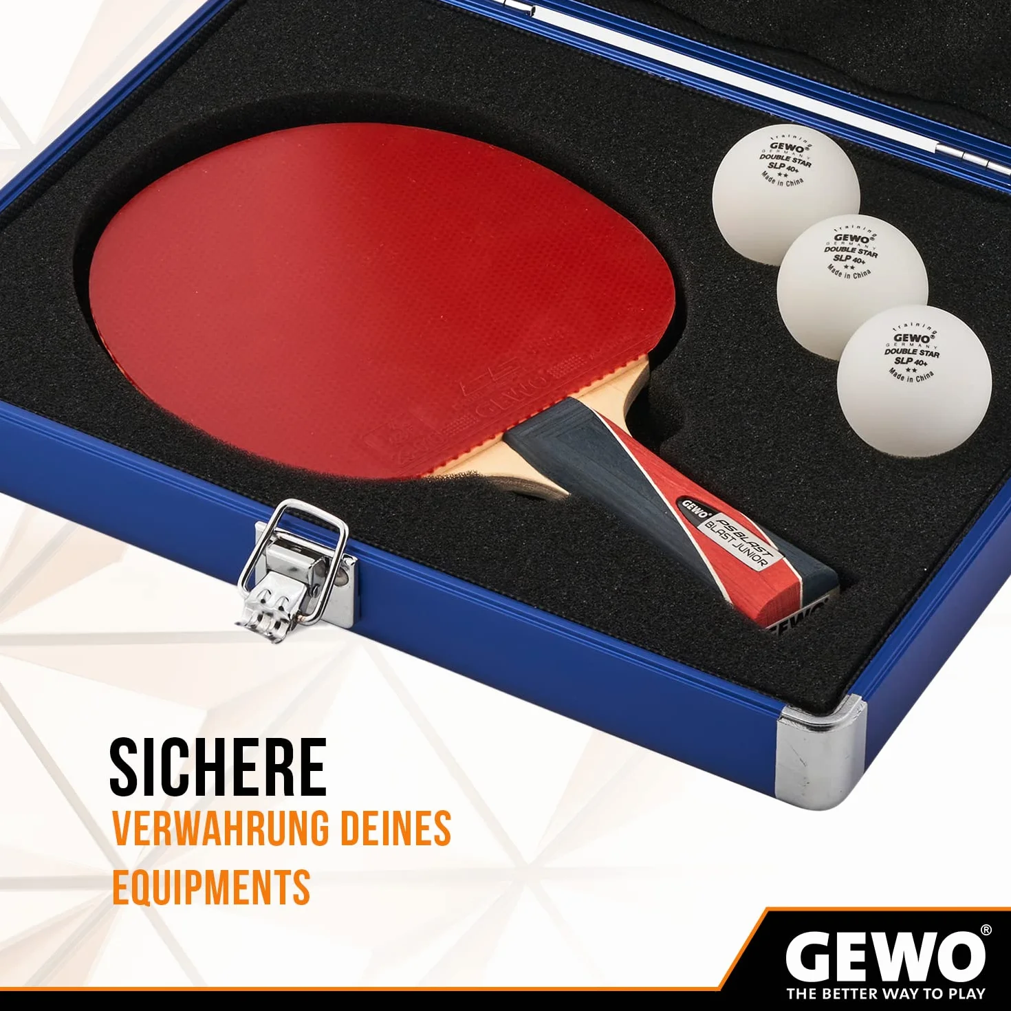 GEWO Mallette de Tennis de Table en Aluminium avec Mousse pour Transport et Rangement