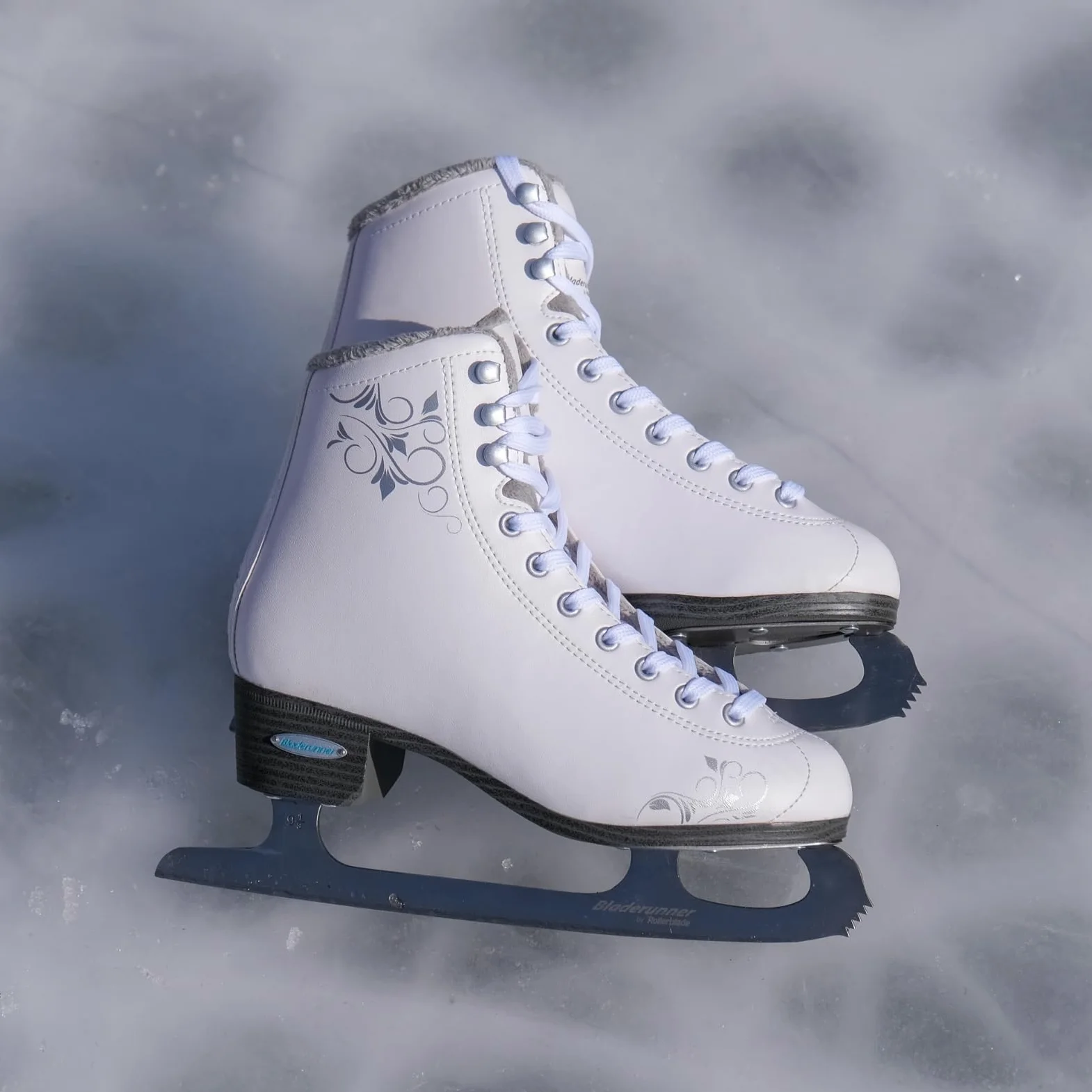 Bladerunner Aurora W Patins à Glace, Femme, Blanc/Argent, 39