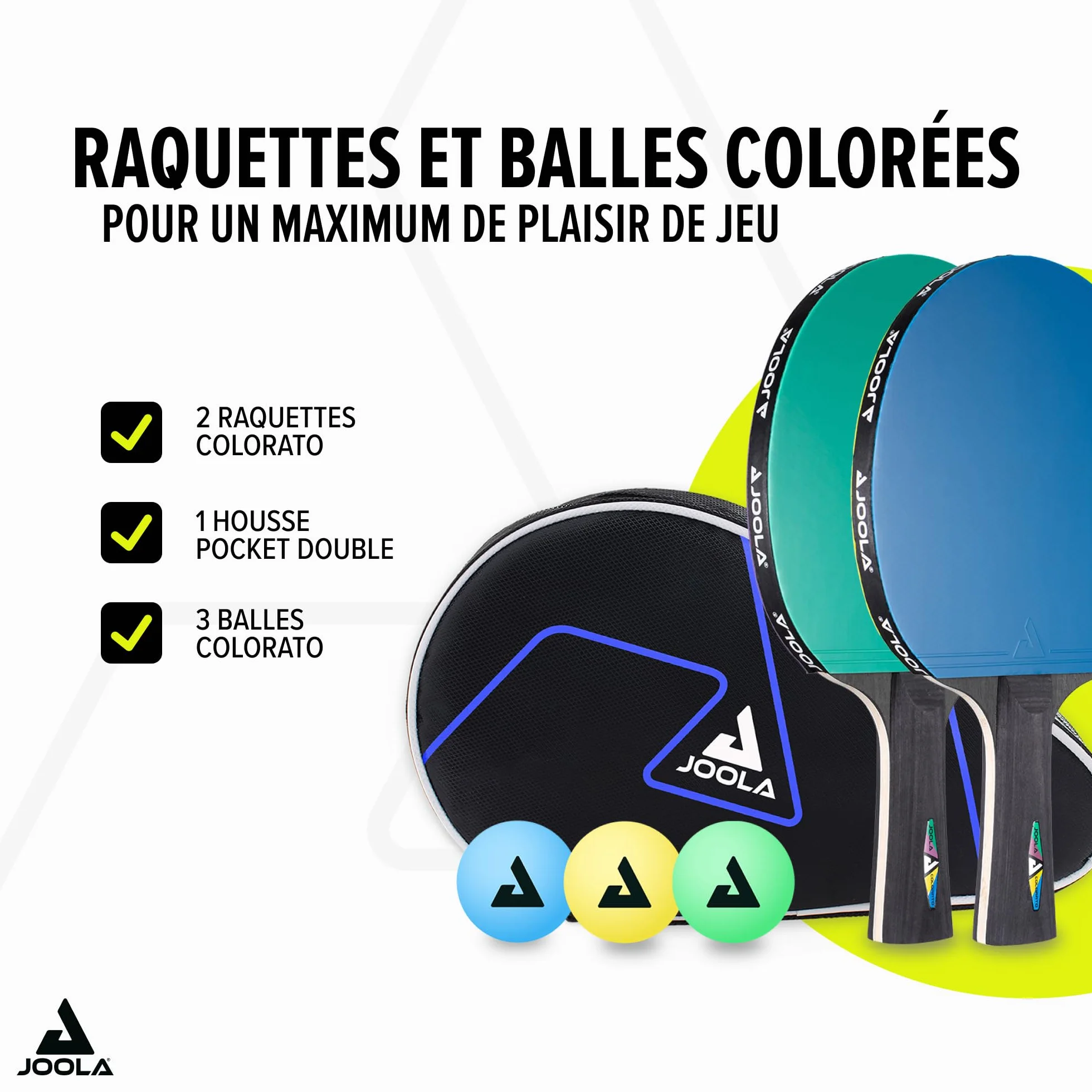 JOOLA Set de Tennis de Table Duo Colorato