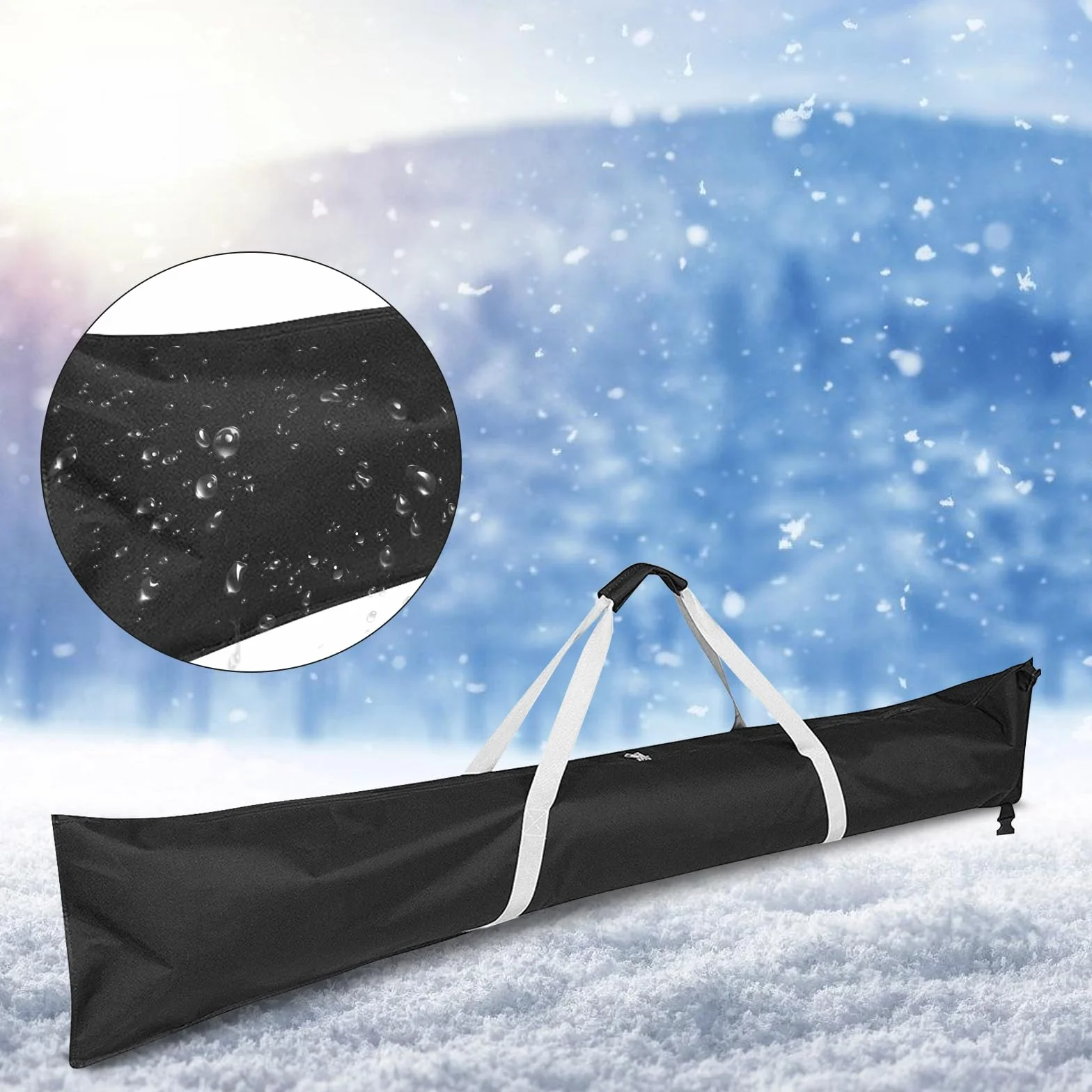 BORDEAG Sac de Ski et Voyage Housse Rangement pour Skis 185×33cm