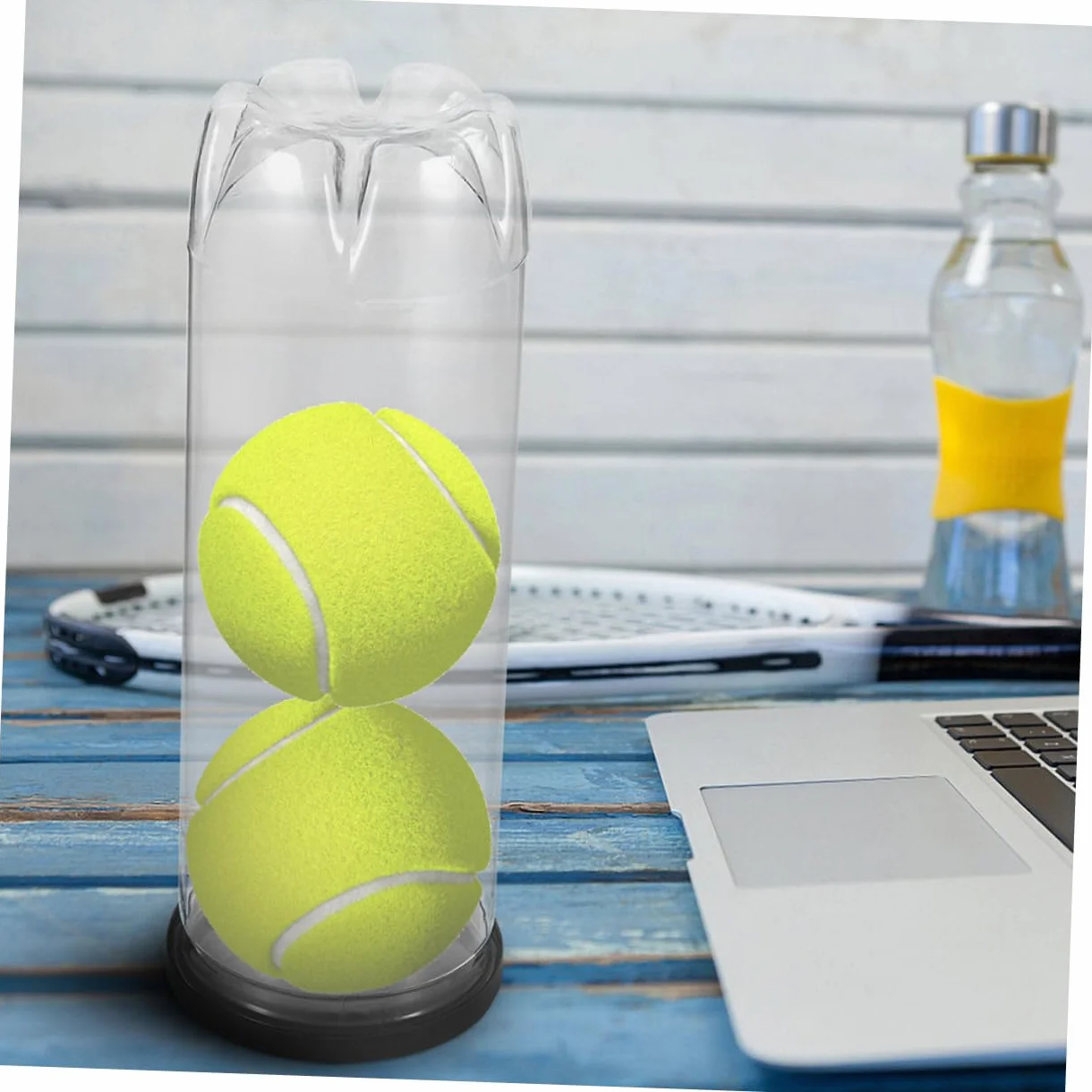 6 pièces Boîte de Rangement Transparente pour Balles de Tennis avec Couvercle Noir Lot de Tubes PVC Durables pour Stockage et Organisation Intérieure et Extérieure