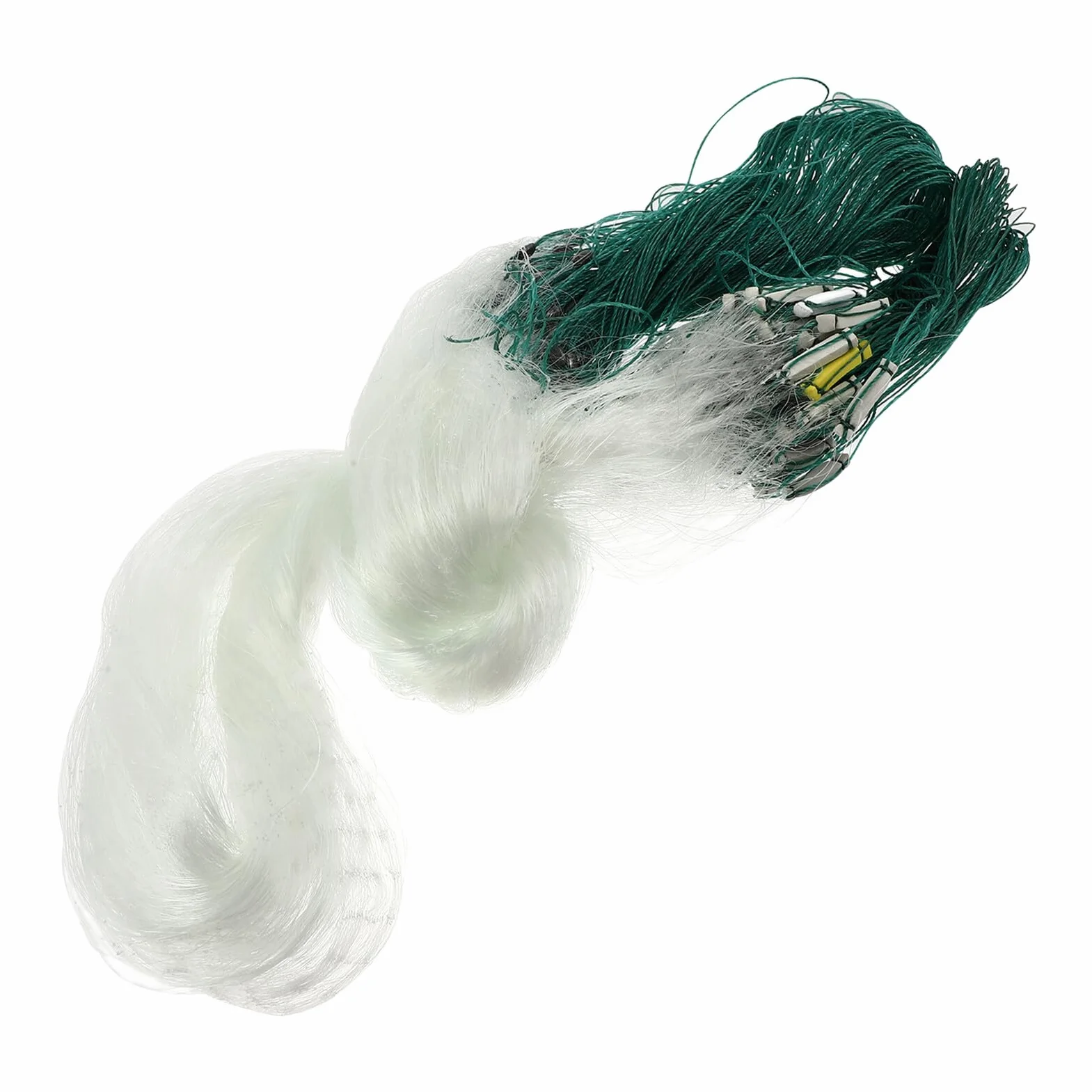 PRETYZOOM Filet de Monofilament Léger avec Flotteur et Plombs Filet Trémail Couches Piège à Poisson Transparent Nylon pour Eau Douce et Salée