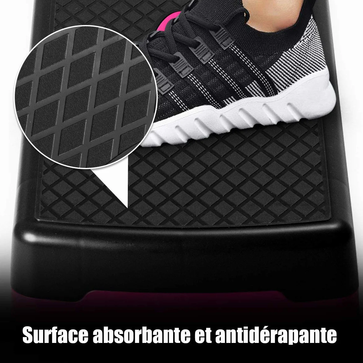 COSTWAY Aérobic Step Fitness Réglable 2 Niveaux 10/15CM Antidérapant 250KG