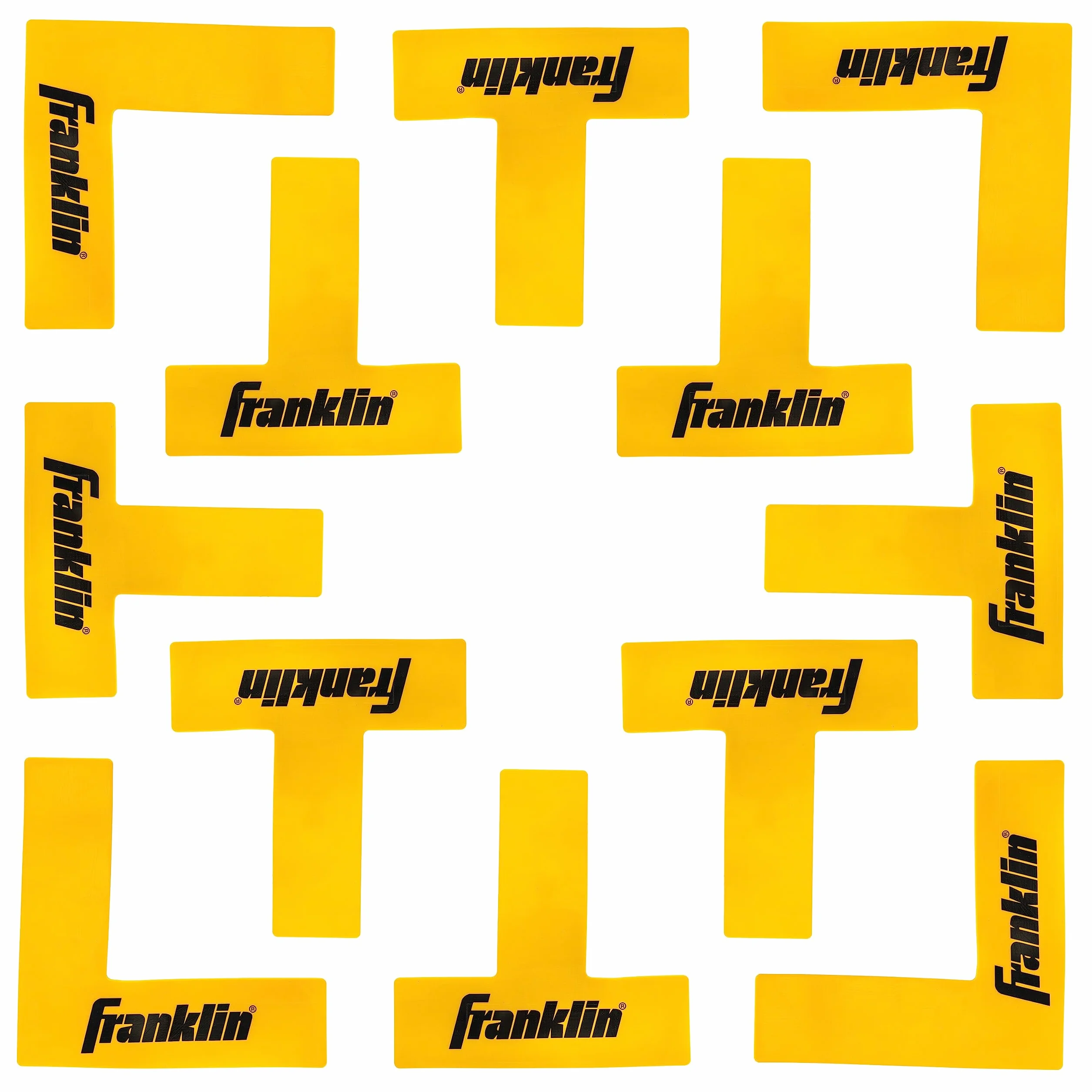 Franklin Sports Kit de marqueurs de Terrain de Pickleball – Ensemble de marquage de Lignes avec mètre Ruban