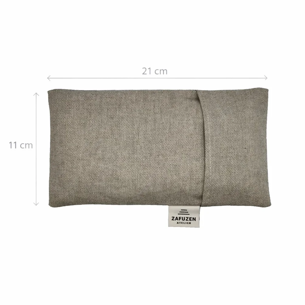 Coussin pour Les Yeux avec Housse Lavable Dune – Fleurs de Lavande Naturelle et Riz, Coton Naturel, Yoga et Méditation