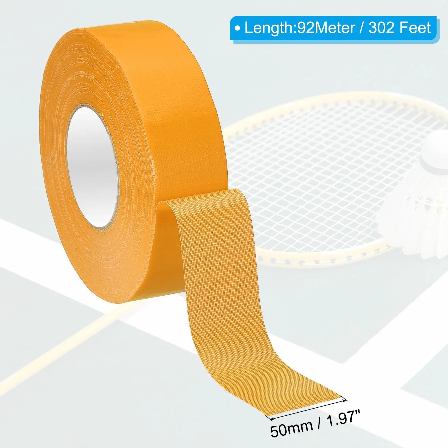 PATIKIL Ruban de Terrain de Pickleball, Kit de Marquage pour Tennis, Volley-Ball et Badminton Intérieur/Extérieur