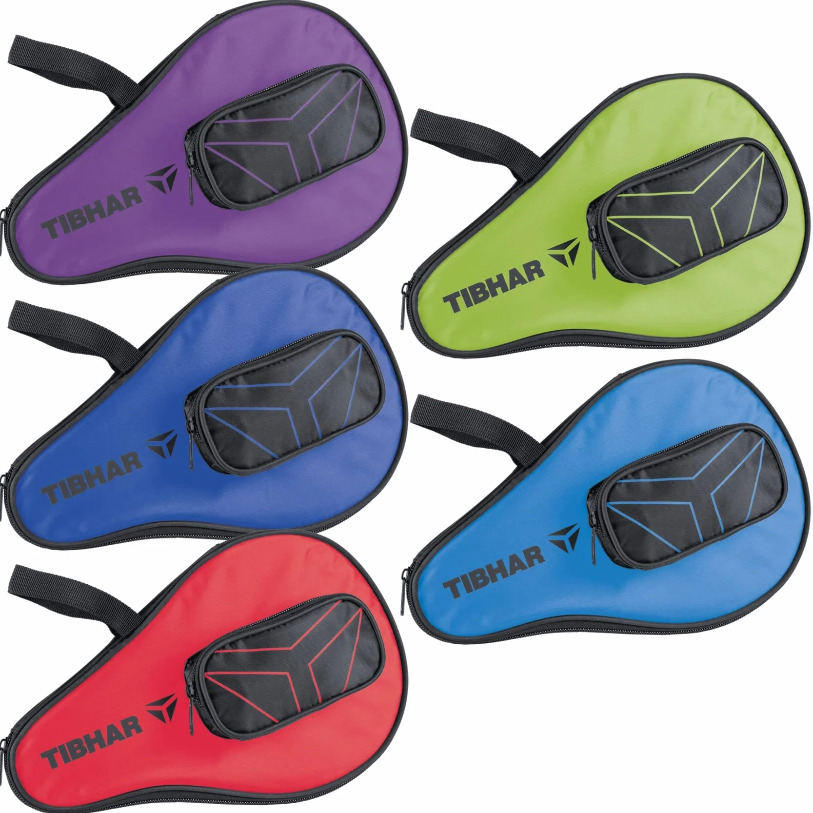 Tibhar Housse Raquette Tennis de Table Logo T Compartiment Balles Sac 1 Raquette