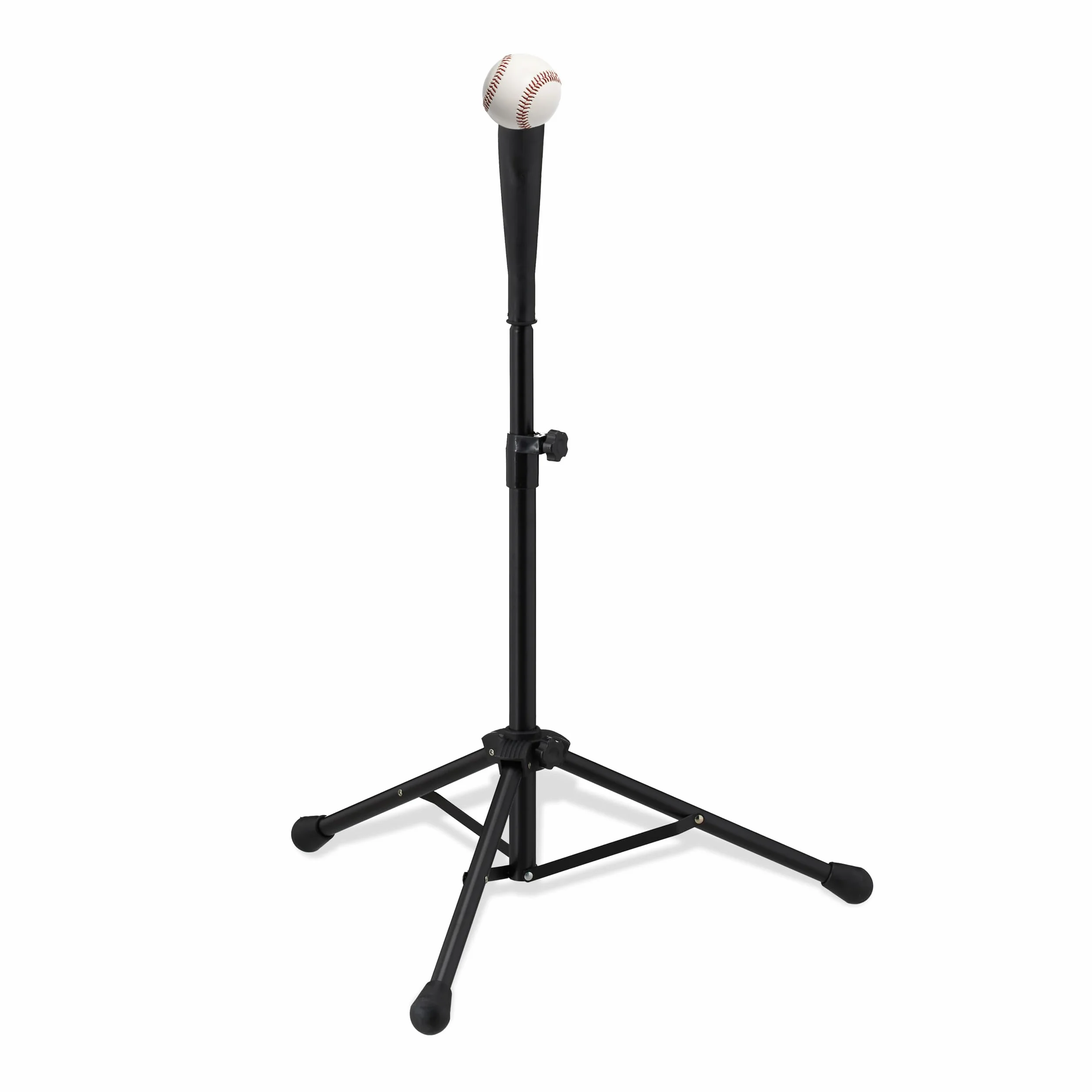 Relaxdays Trépied Baseball Frappe Support réglable Hauteur 72-121 cm Noir