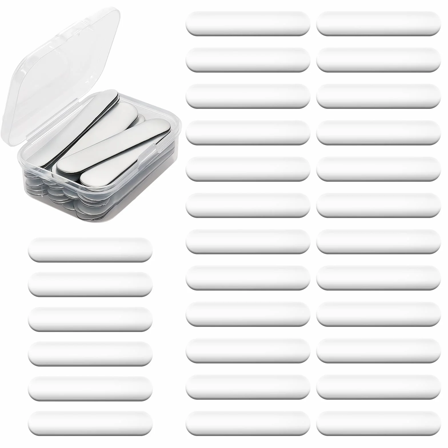 30Pcs Bande de Plomb adhésive Golf, Ruban adhésif lesté 1x5cm (Argent),pour Ajouter du Poids à Club de Golf Raquette de Tennis Paddle Pickleball – Boîte Transparente