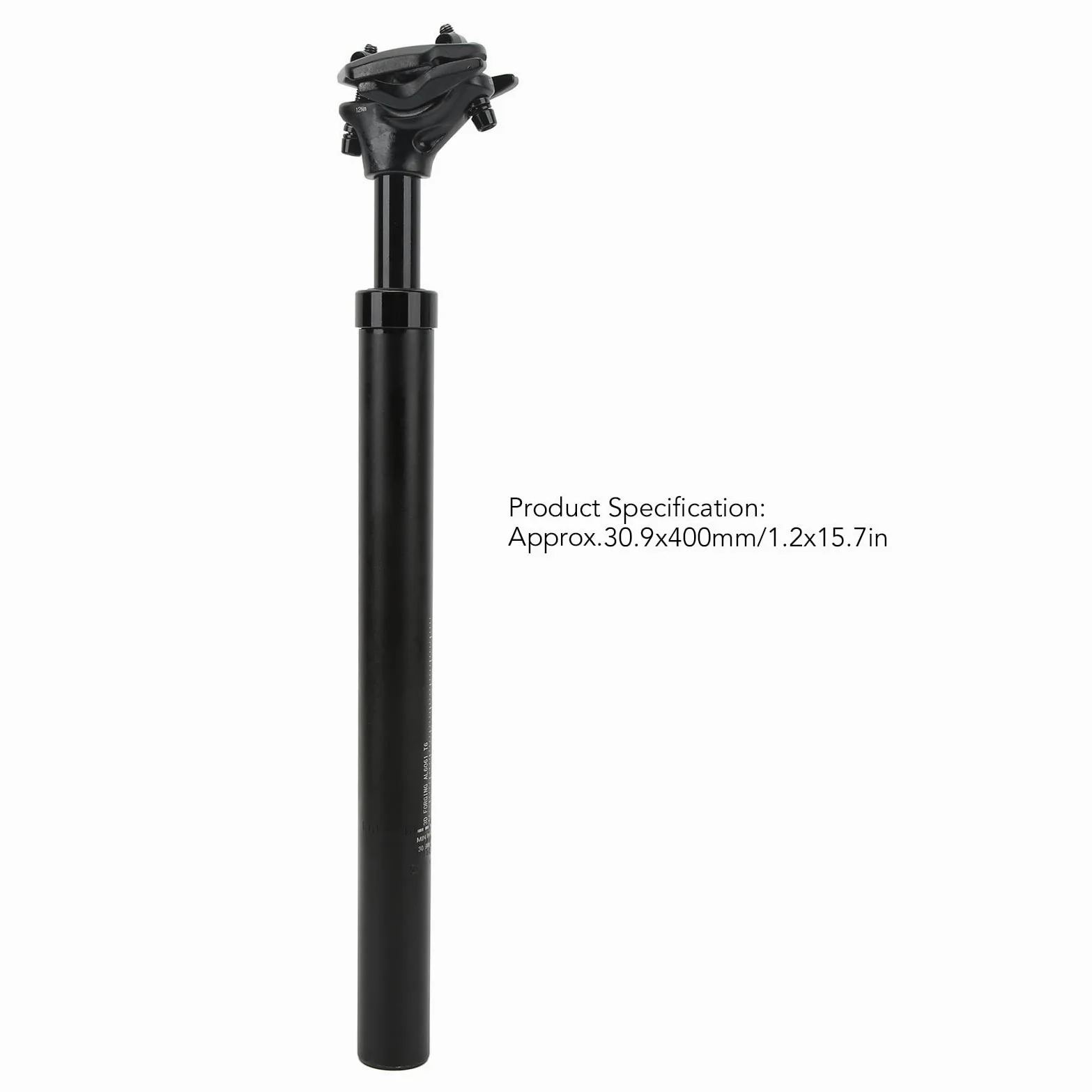 Topyond Tige De Selle De Vélo en Alliage D'aluminium De Qualité Supérieure, Longueur 400 Mm, Diamètre 30,9 Mm, Usinée CNC, Tige De Selle à Suspension pour Remplacement De Vélo