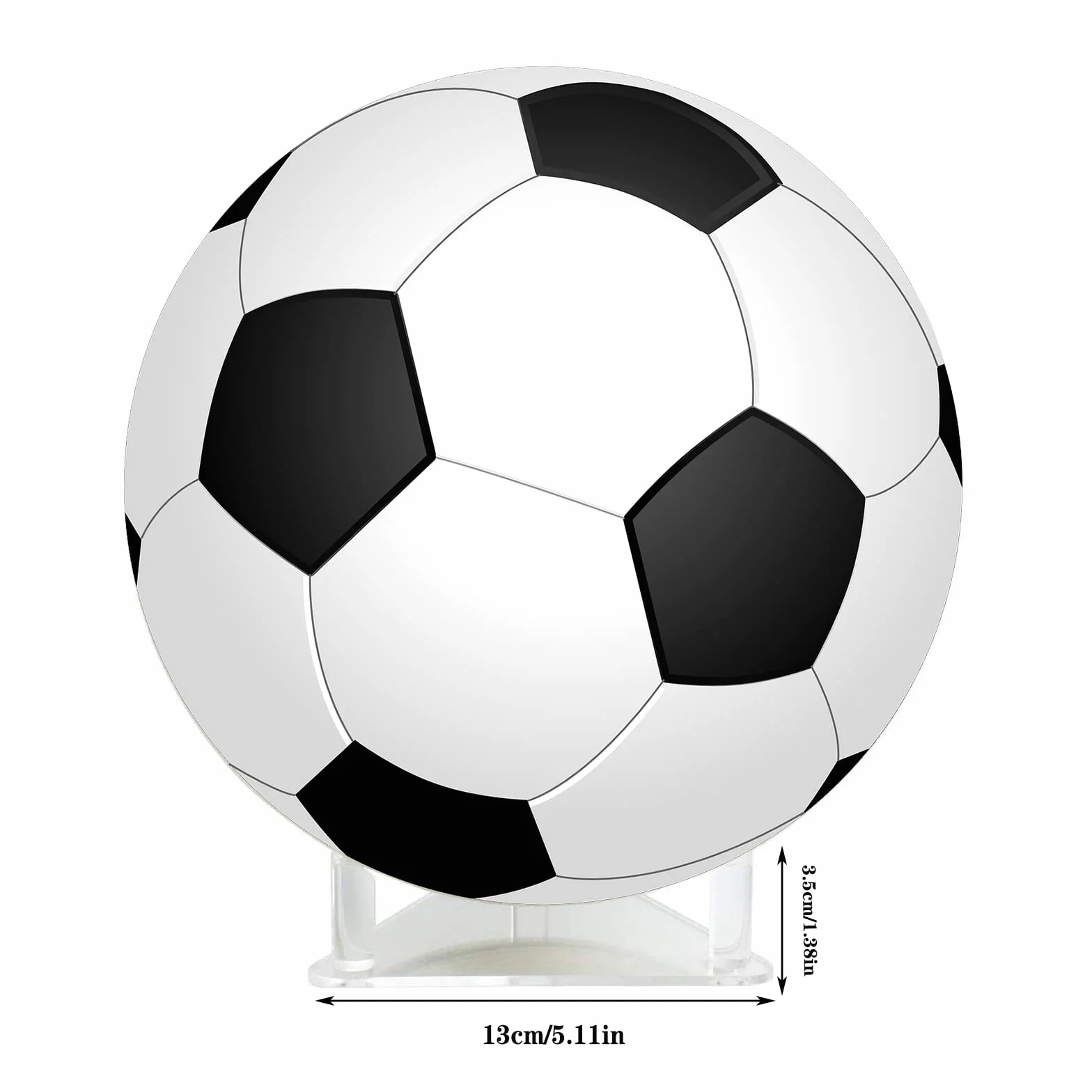 Acrylique Support de Football, Présentoir à Billes pour Basketball Football Volleyball Rugby (Transparent)