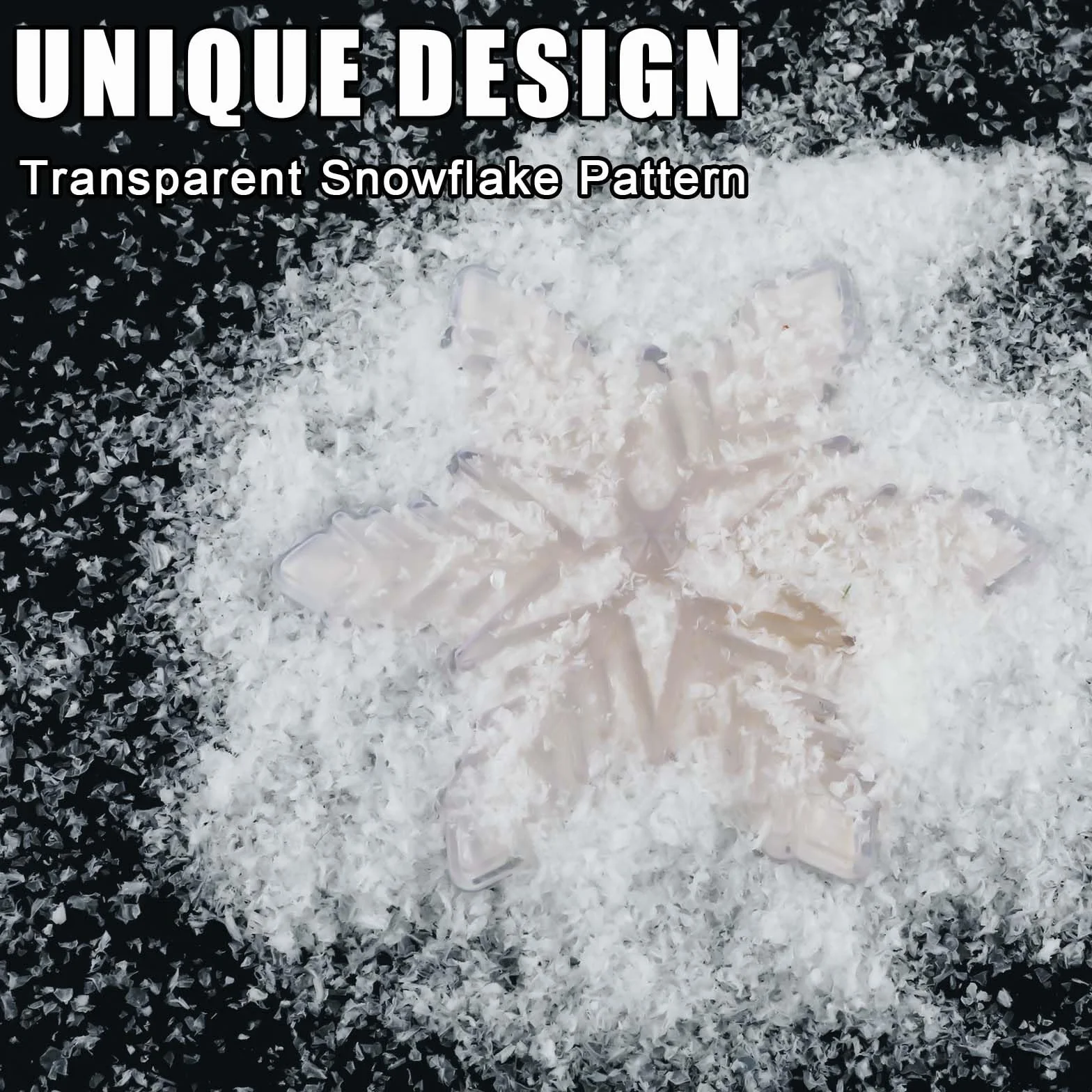 PEUTIER Stomp Pad 3D Flocon de Neige 12,7cm Transparent Antidérapant Tapis de Traction pour Snowboard