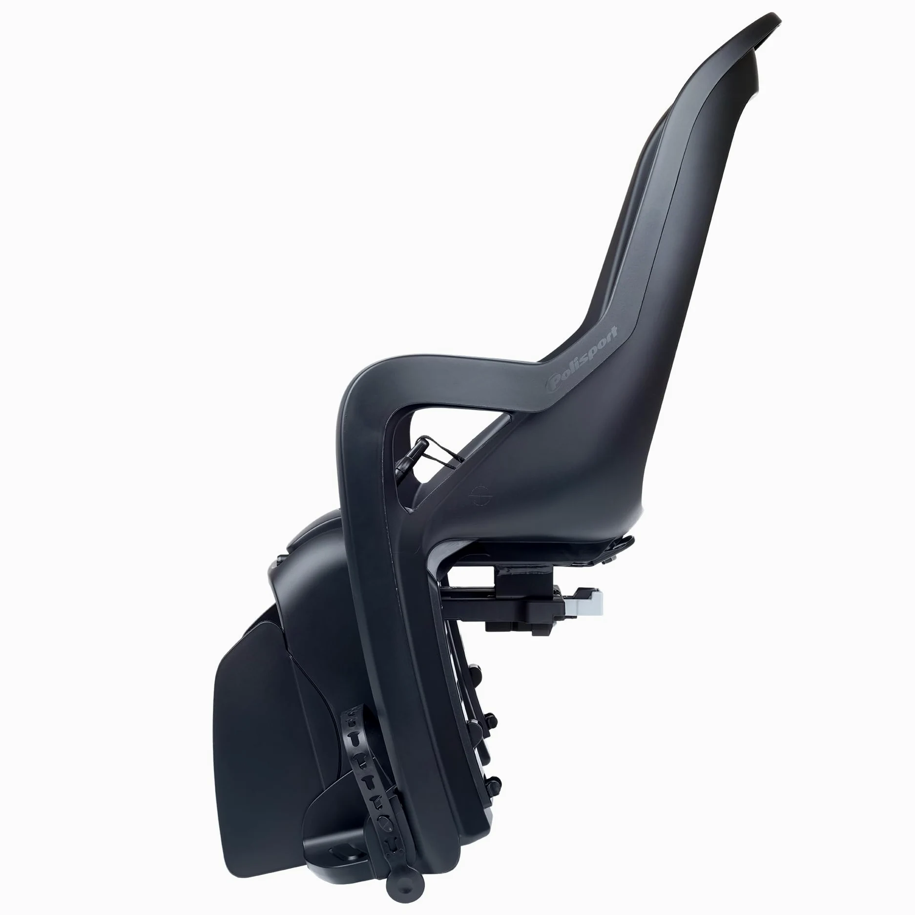 Siège Enfant vélo arrière Polisport Groovy MIK-HD pour Porte-Bagages MIK-HD, Installation Rapide et sûre, Design modernisé, Confort Optimal, Jusqu’à 22 kg et 110 cm, Couleur Noir/Gris Foncé
