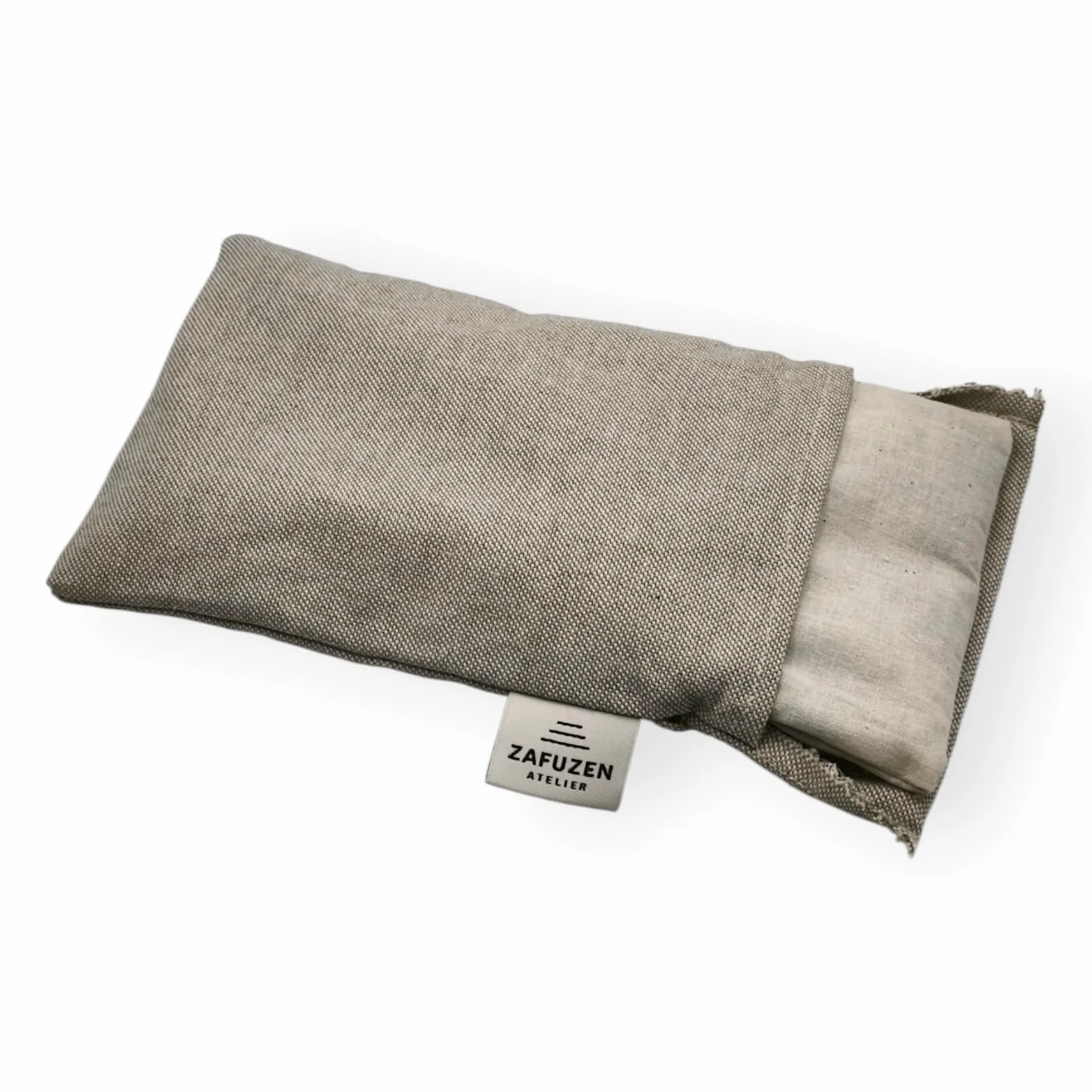 Coussin pour Les Yeux avec Housse Lavable Dune – Fleurs de Lavande Naturelle et Riz, Coton Naturel, Yoga et Méditation
