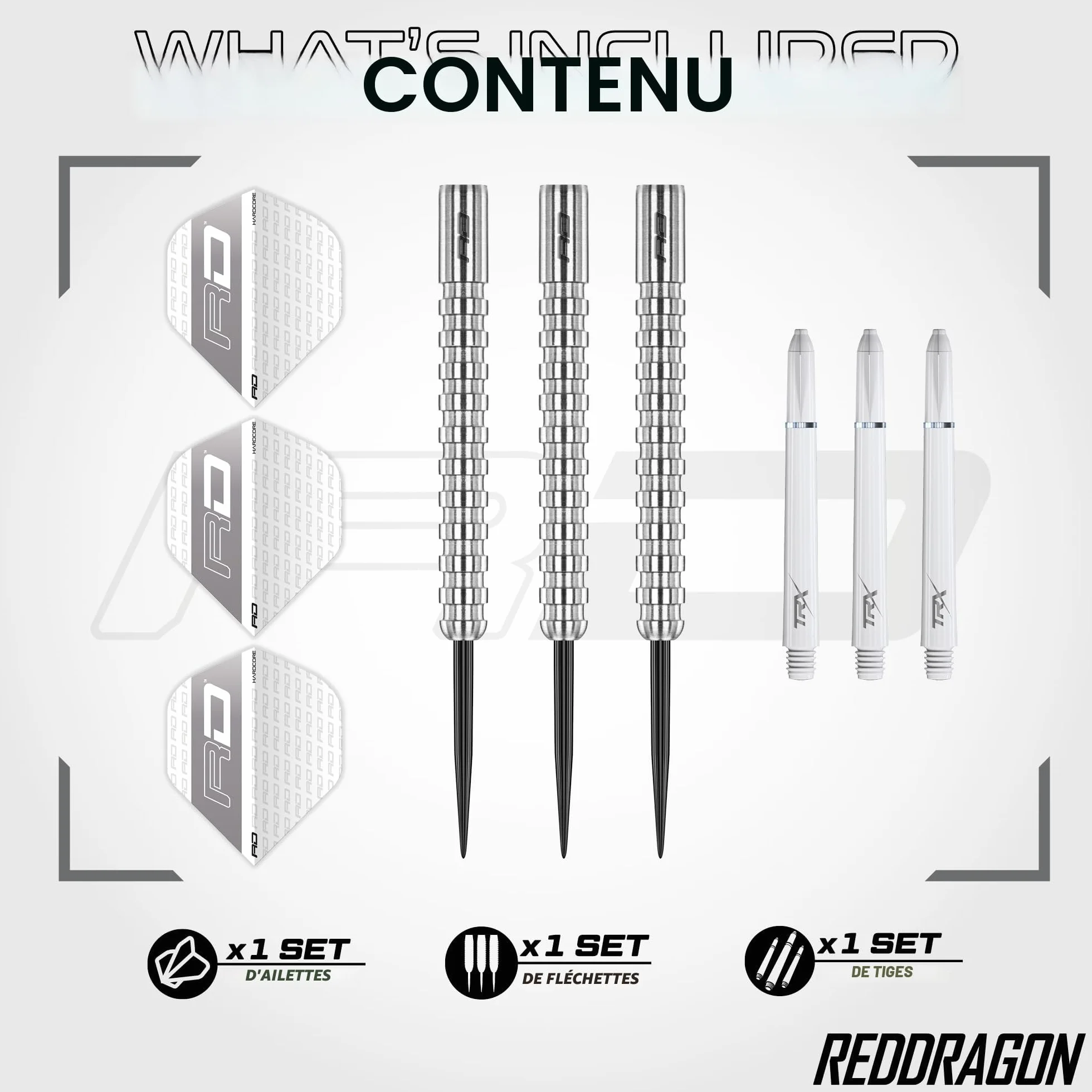 Red Dragon Javelin Darts Jeu de fléchettes en tungstène 85% Professionnel 20-26 g