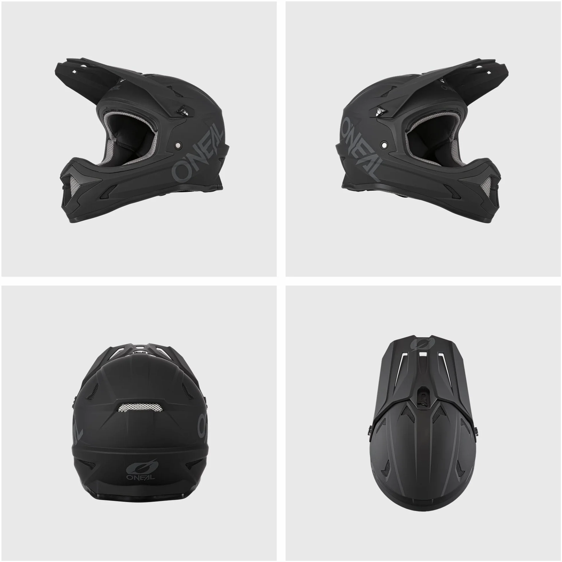 O'NEAL | Casque de VTT | Descente en VTT | Selon la Norme de sécurité EN1078, Coque extérieure en ABS | Casque SONUS Solide | Adulte | Noir | Taille L