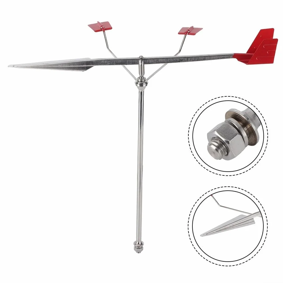 Indicateur de vent en acier inoxydable 304 35,6 cm pour voilier navigation marine