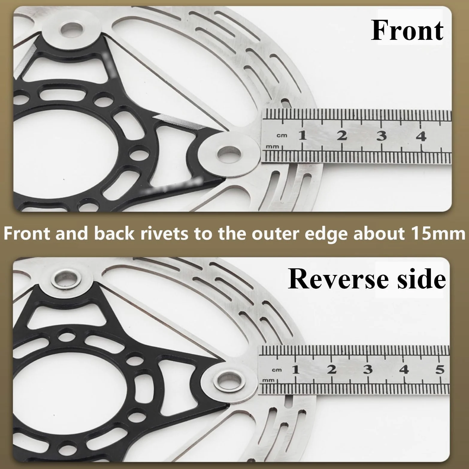 Disque de Frein à Disque Rotor de Frein à Disque de vélo en Acier Inoxydable, léger et Durable, avec compatibilité de Verrouillage Central, 1 pièce(Black,180mm)