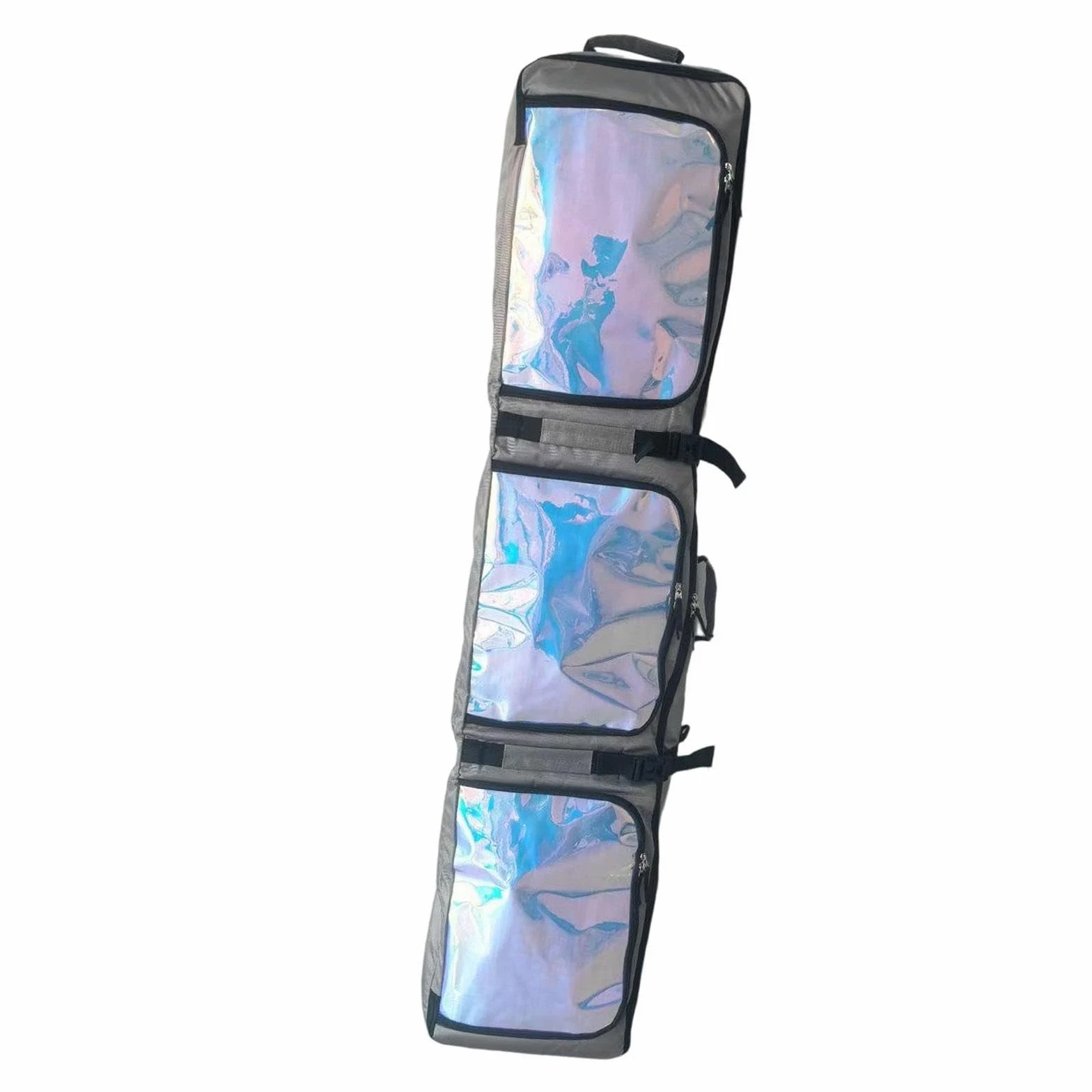 Snowboard Double avec roulettes, étui Rangement en Tissu imperméable, Rangement pour équipement et vêtements pour Le Snowboard en extérieur, Gris