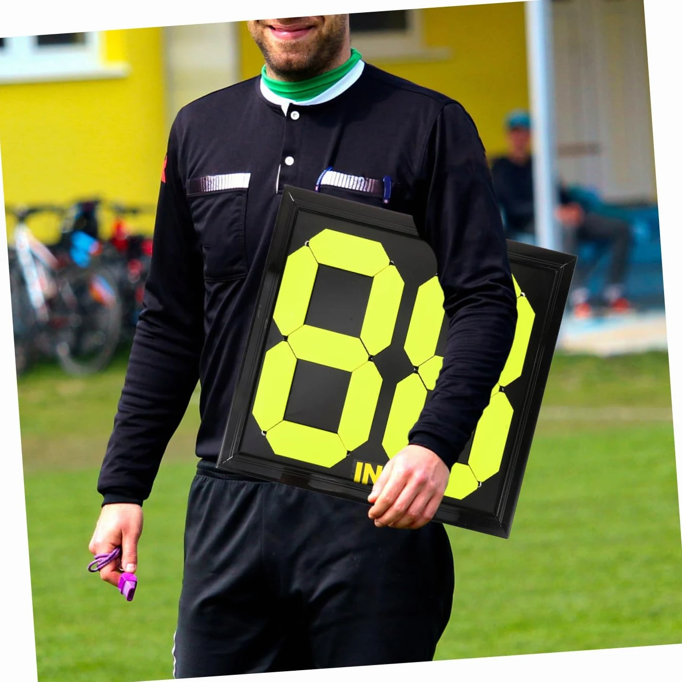Tableau de Remplacement Manuel Football Noir en Pp pour Arbitres | Lecture Claire, Format Compact, Usage Basket et Volley, Design Polyvalent