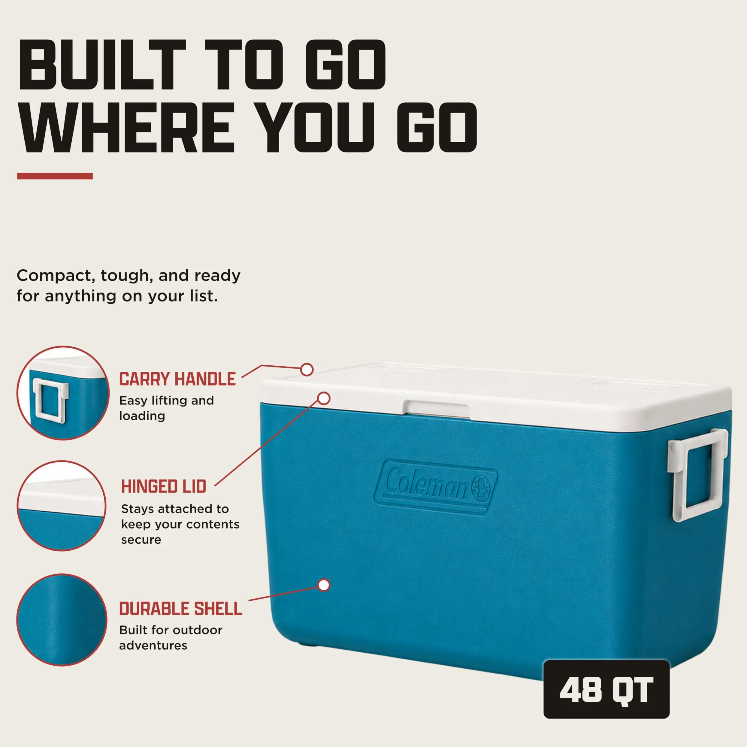Coleman Glacière : Refroidisseur de 48 litres