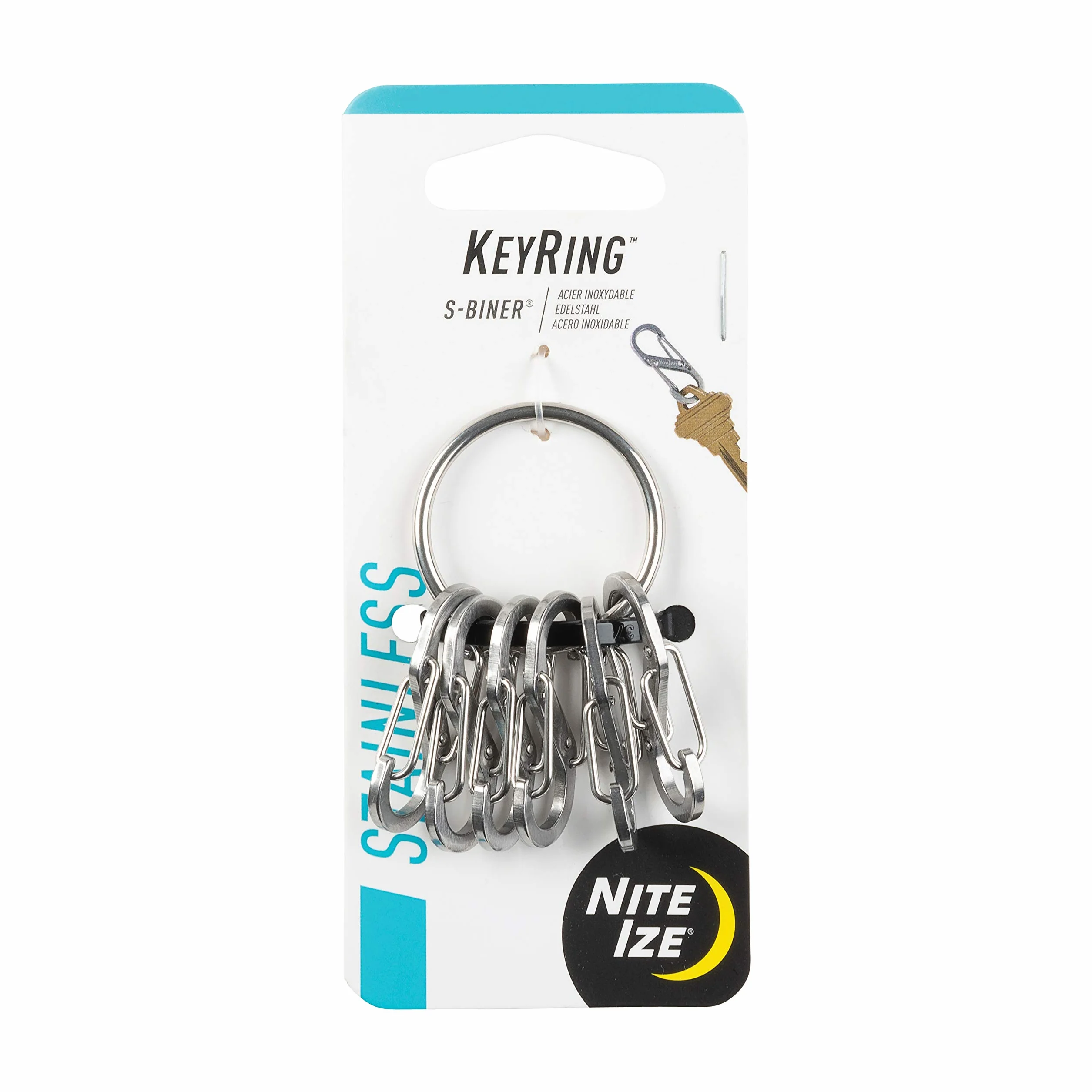 Nite IZE Key Ring Key Chain Carabiner Snap Hook Organiser