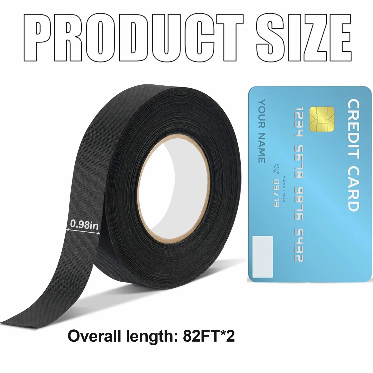 2 Pièces Grip Tape Noir Ruban Adhésif Anti-Dérapant 25M x 25MM Hockey Bâton Badminton Raquette