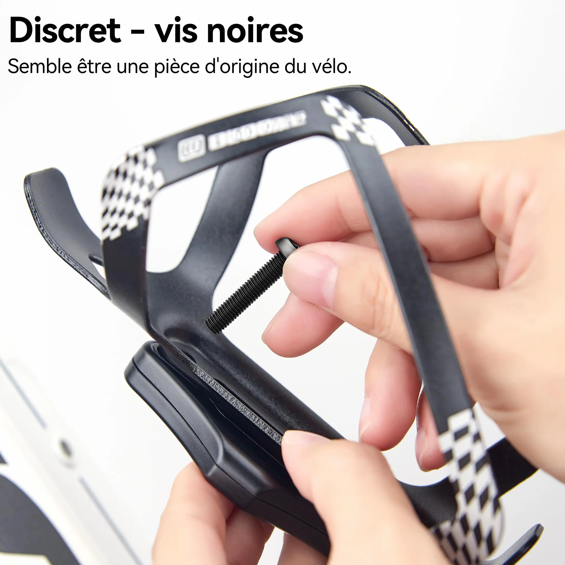 CITYWAY Support imperméable pour vélo AirTag, caché sous porte-bouteilles, antivol (noir)