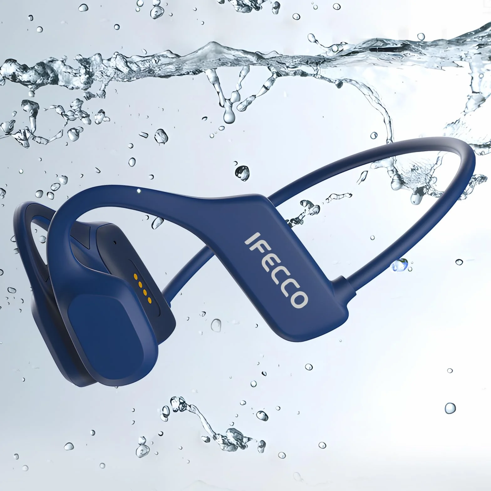 IFECCO Casque à Conduction Osseuse Bluetooth 5.2 IP68 Écouteurs de Sport sans Fil avec 8Go MP3